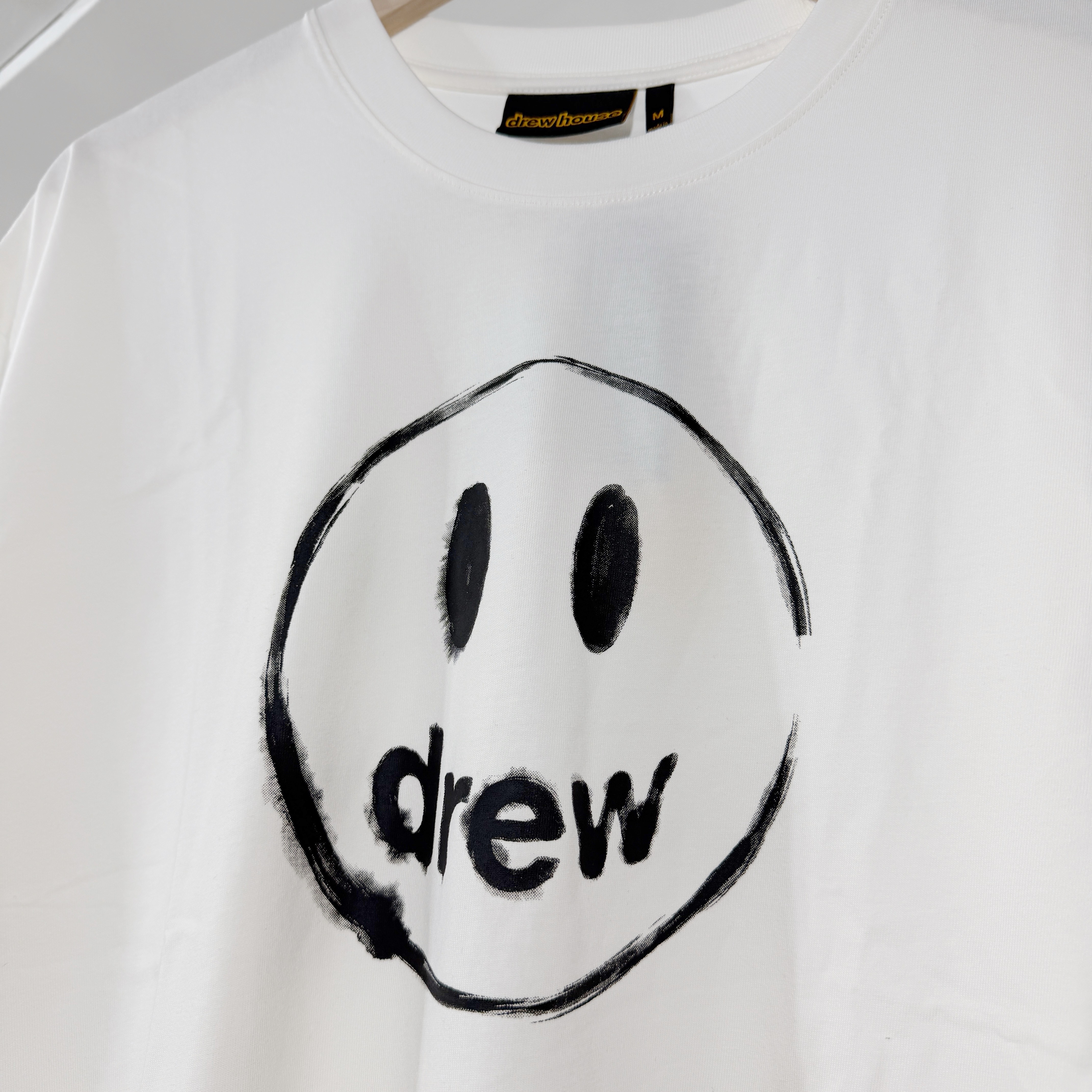 Drew House SS26 Ink Wash Mascot 水墨塗鴉短袖 Natural米色