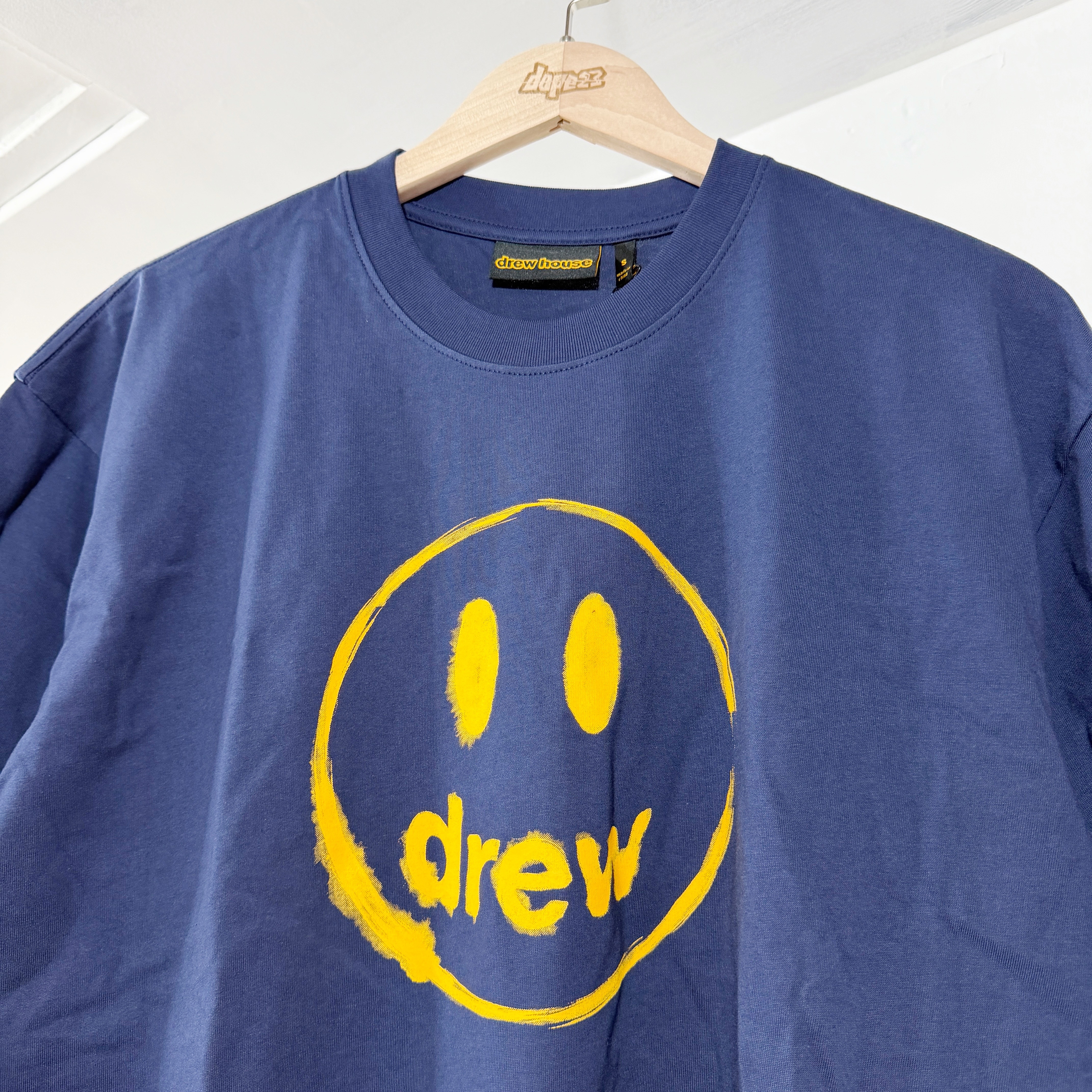 Drew House SS26 Ink Wash Mascot 水墨塗鴉短袖 Navy