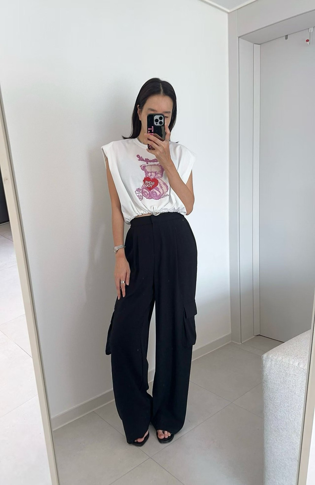 棉麻口袋長褲