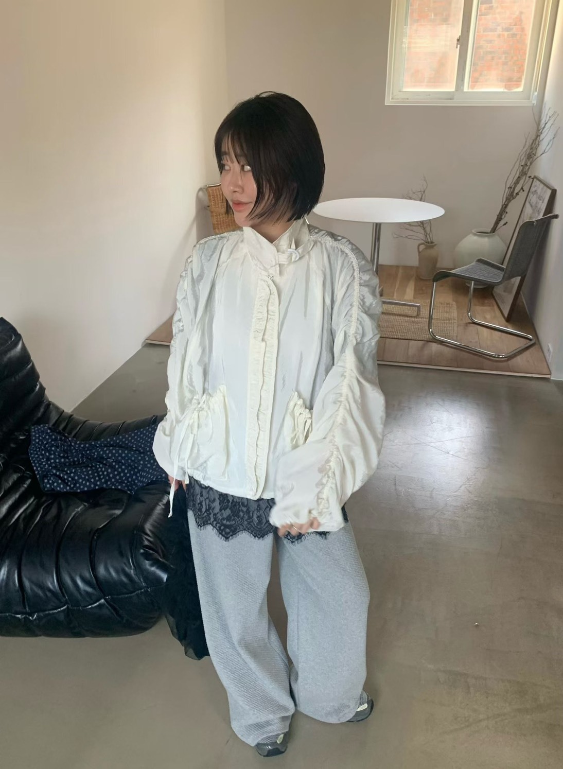 抓褶荷包口袋夾克