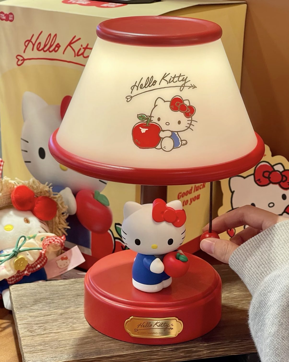 <正版授權>HELLO KITTY 蘋果款 檯燈造型 小夜燈 擺件