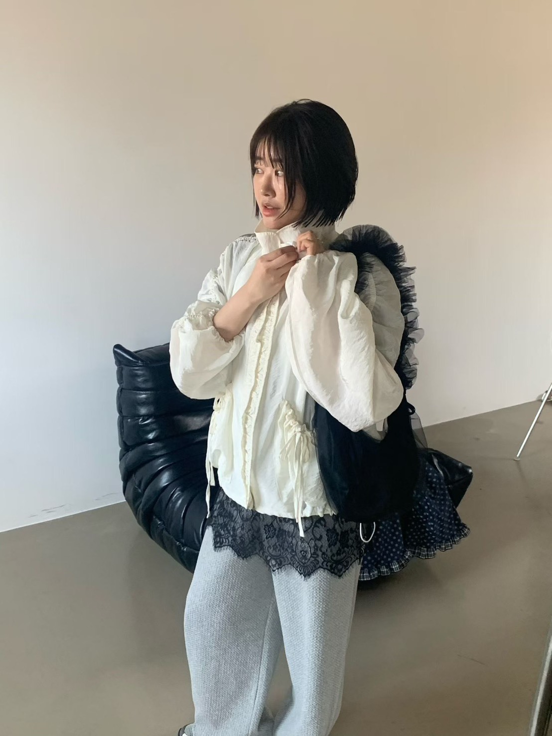 抓褶荷包口袋夾克