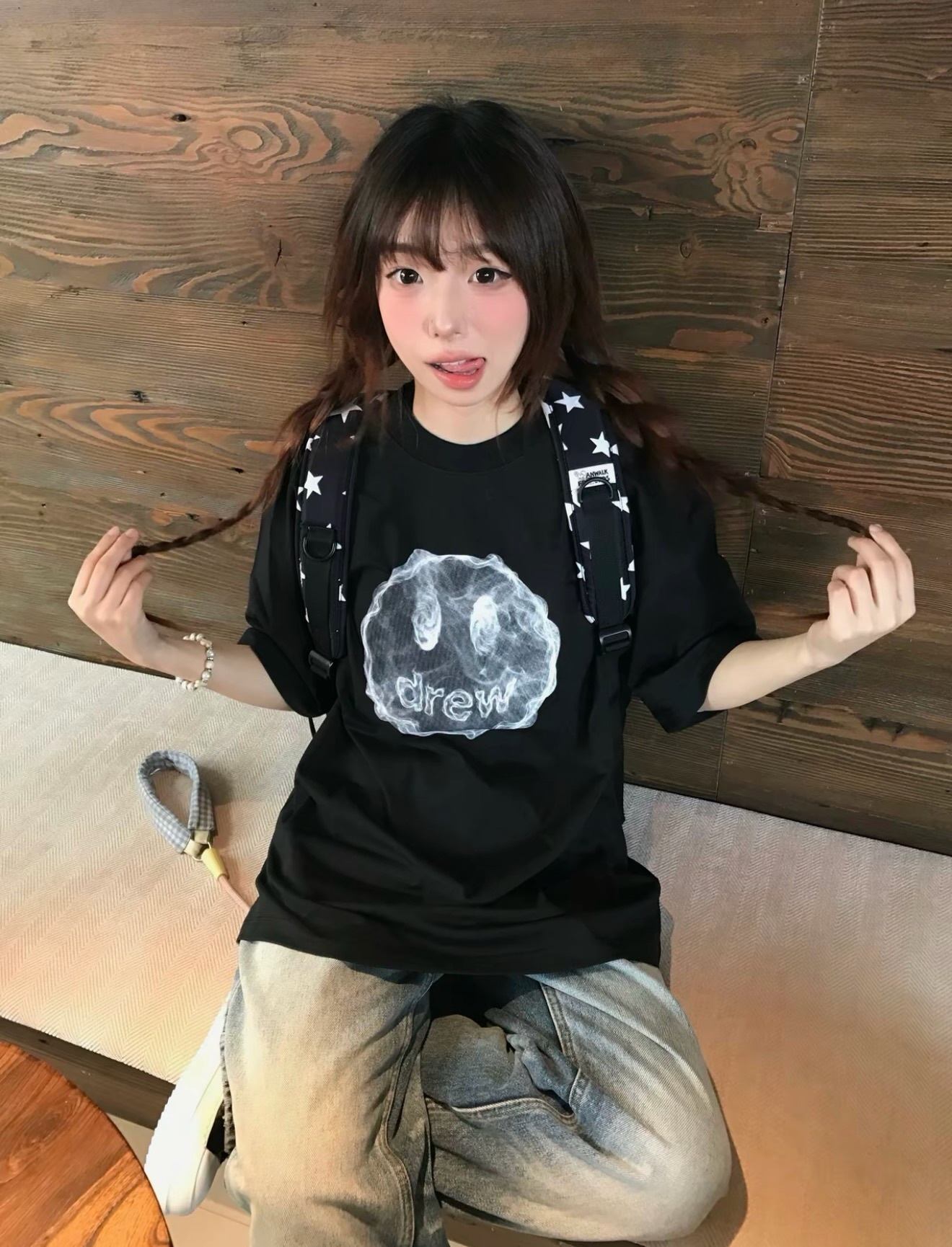 Drew House SS26 Mascot Smoky Tee 煙霧笑臉😃短袖 四色 Black/Natural米白/Pink/Yellow