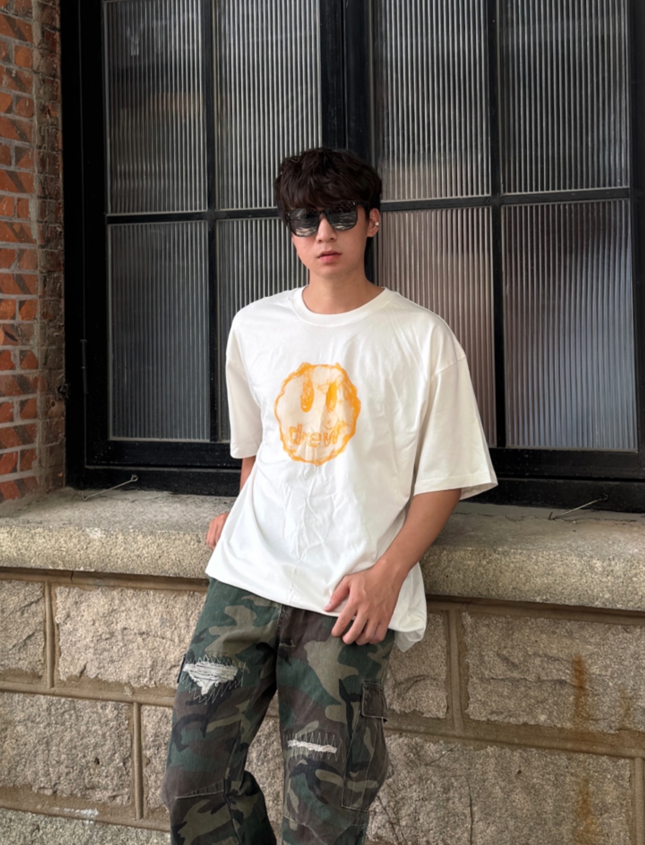Drew House SS26 Mascot Smoky Tee 煙霧笑臉😃短袖 四色 Black/Natural米白/Pink/Yellow