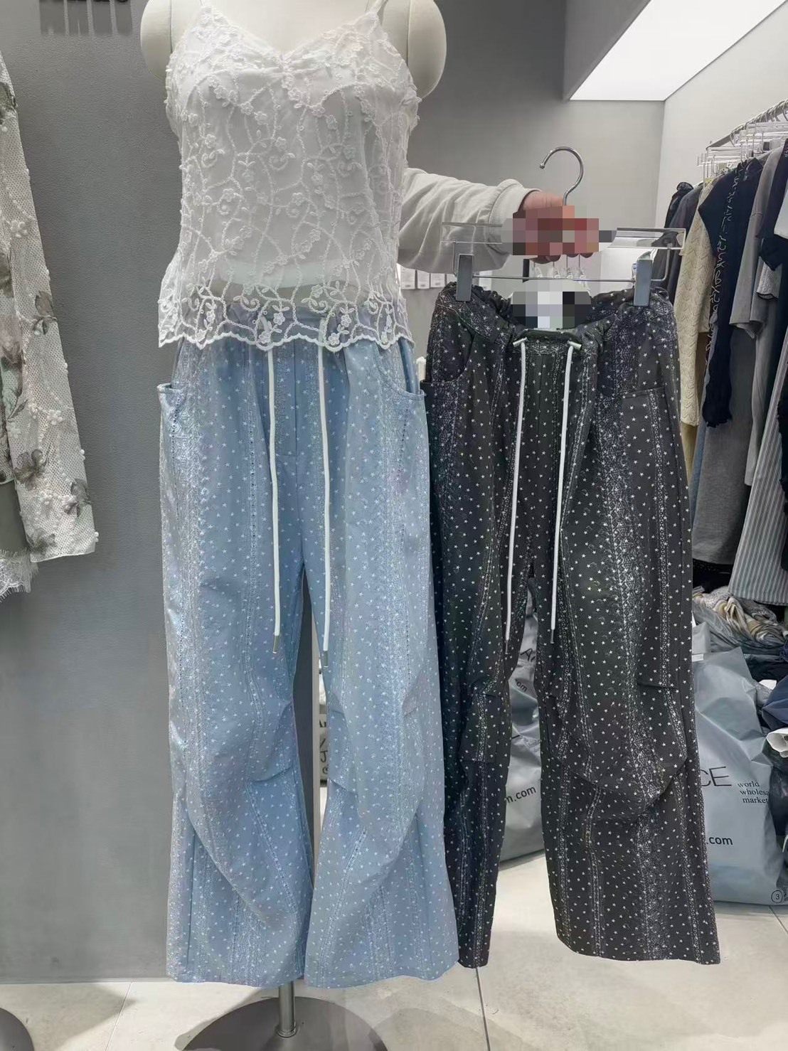 星星麻繩休閒褲