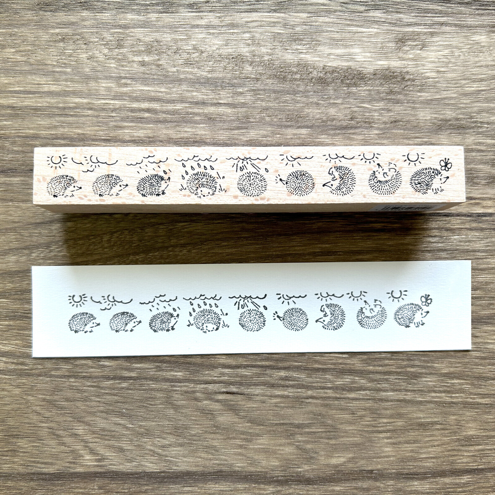 刺蝟 長型 木製印章｜日本 ARTE