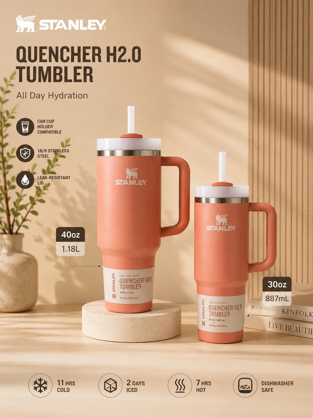 OBS468 STANLEY Quencher H2.0 保溫吸管杯