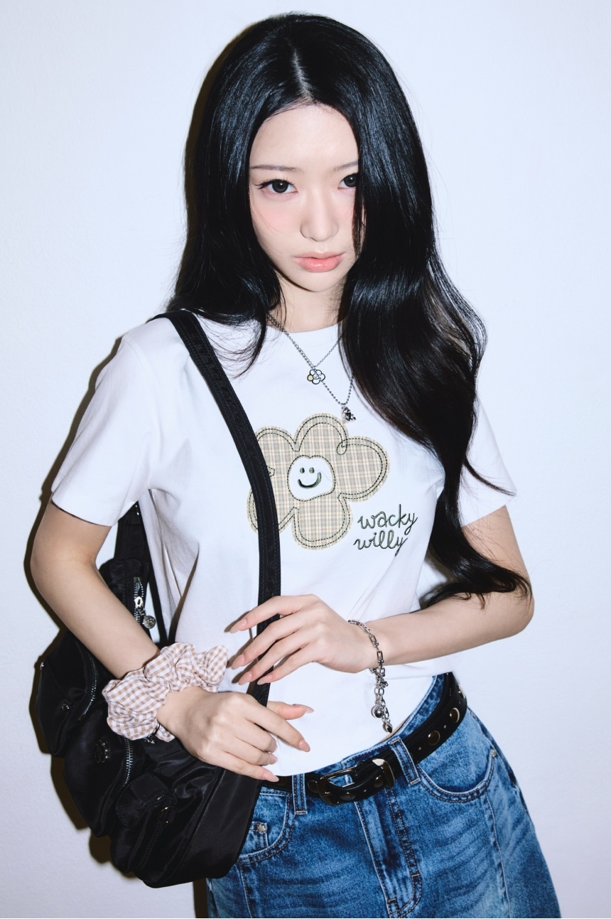 韓國代購｜WACKY WILLY Women's Lily Semi-Crop Tee (5 Colours)