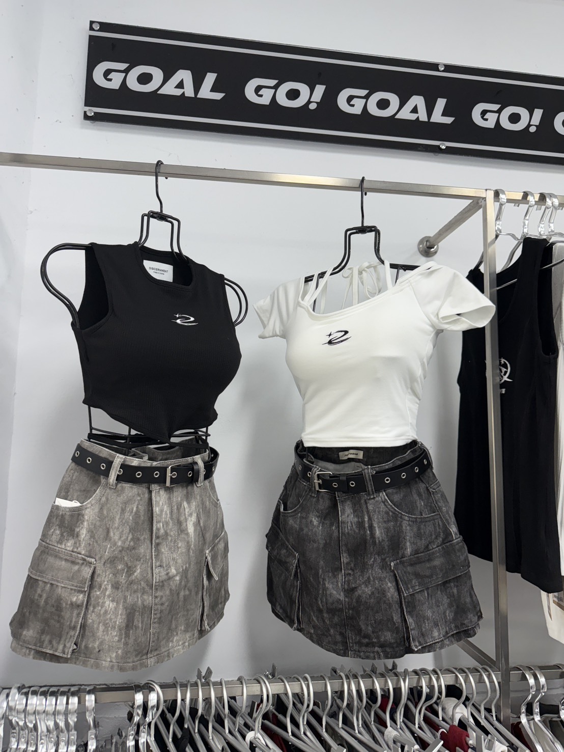 (GOAL) JUNE 暈染牛仔短裙 工裝口袋 919141