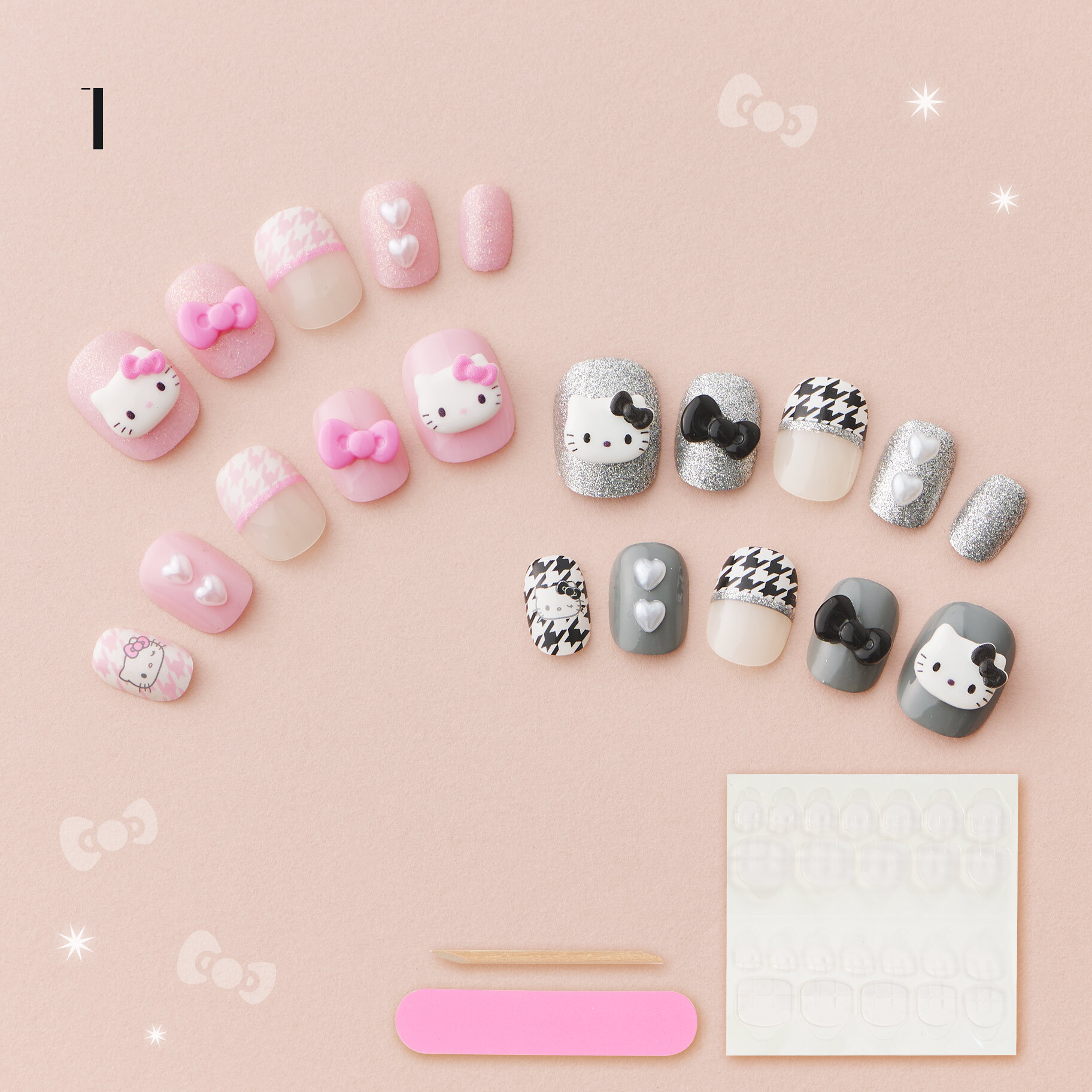 日本 Sanrio I Love Hello Kitty 系列 - 指甲貼套裝