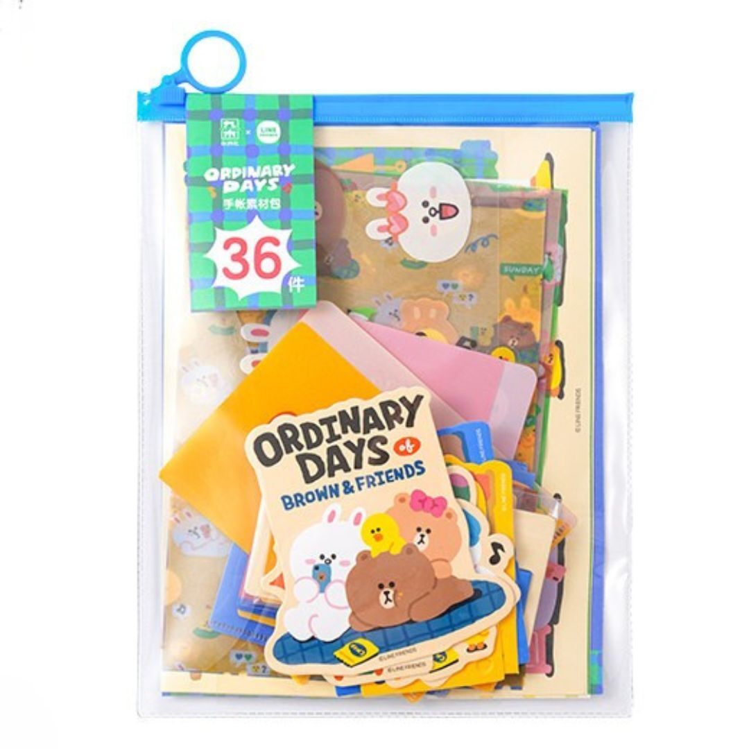 LINE FRIENDS|素材包(便利貼,貼紙,文件袋,鎖匙扣..)