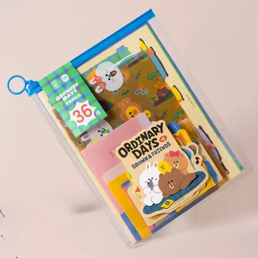 LINE FRIENDS|素材包(便利貼,貼紙,文件袋,鎖匙扣..)