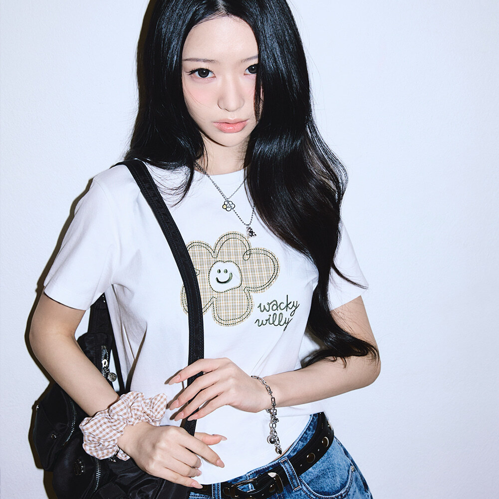 韓國代購｜WACKY WILLY Women's Lily Semi-Crop Tee (5 Colours)