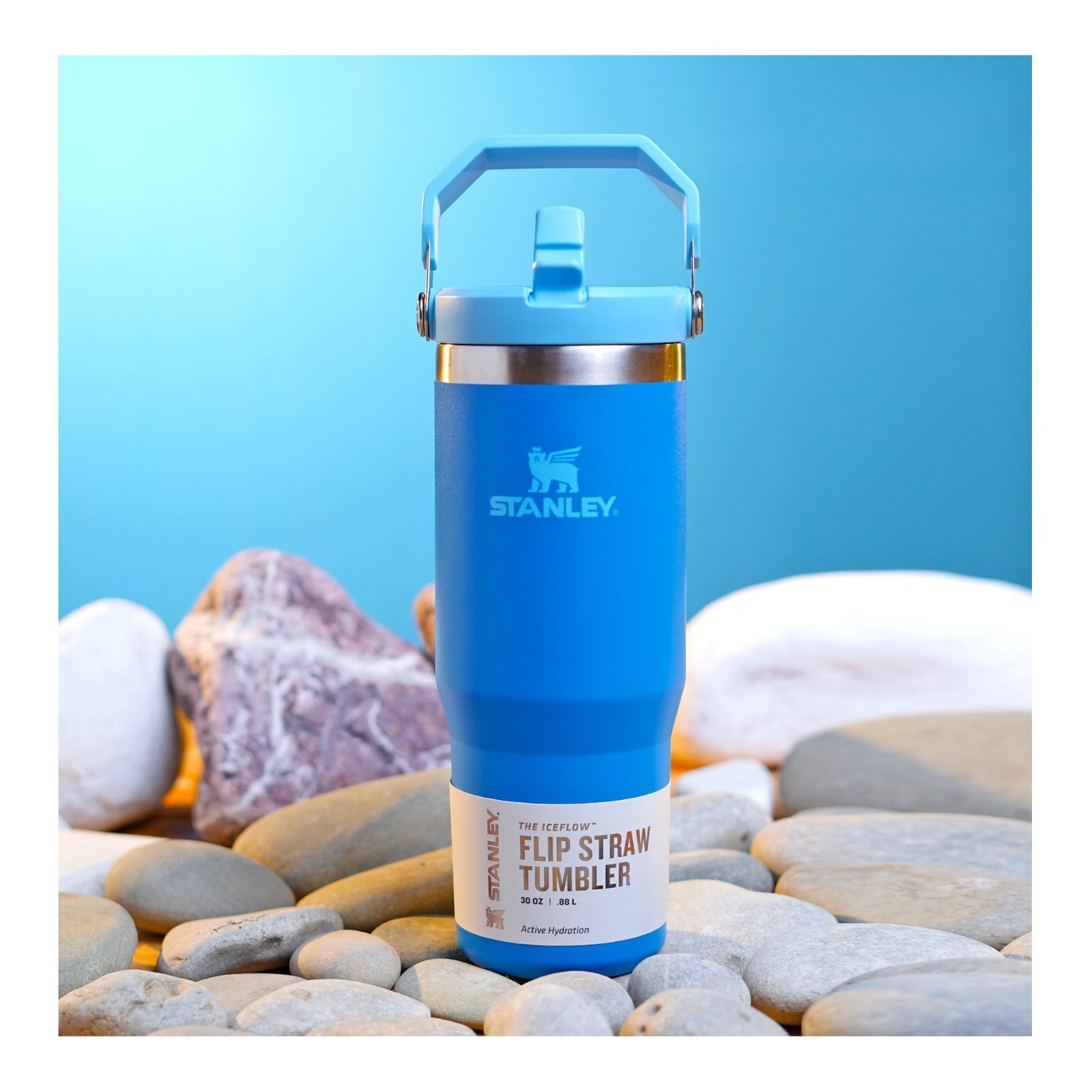 【預購】Stanley The IceFlow Flip Straw H052051 保溫杯 30oz  ( Azure )