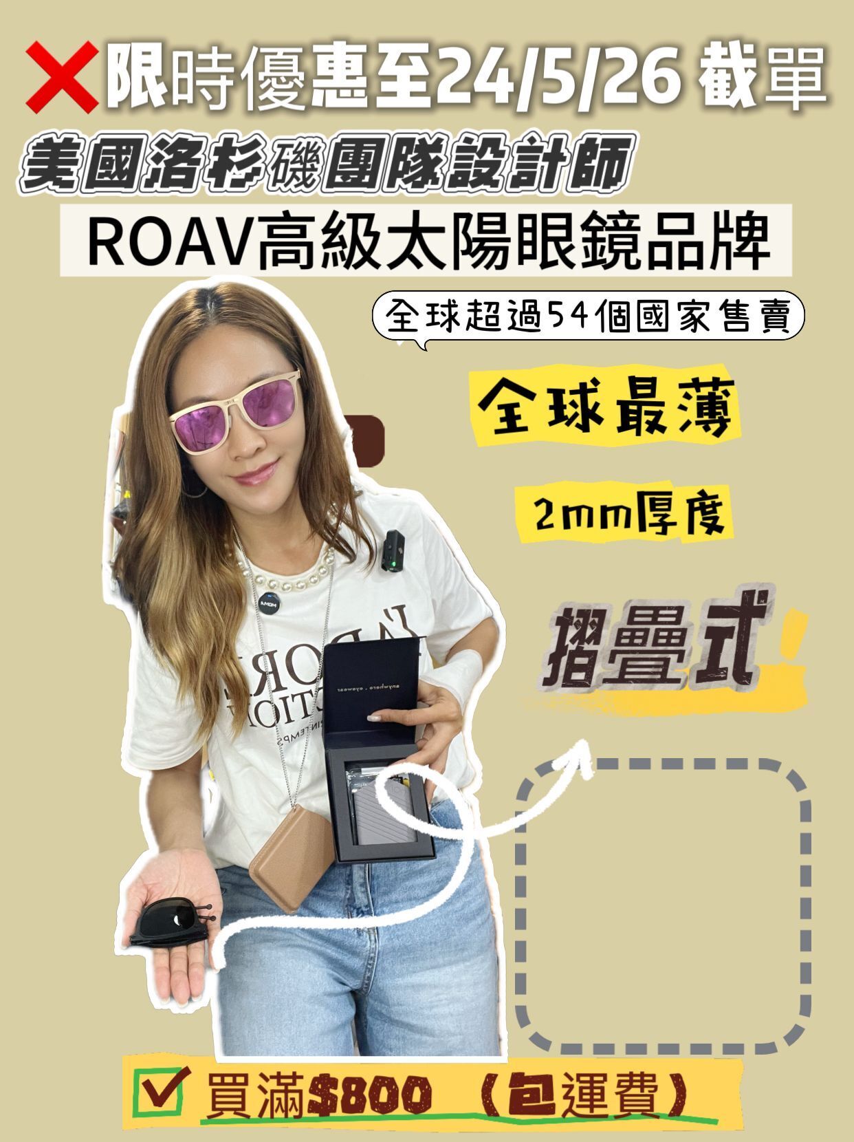 R1-4 W051901 經典摺疊型太陽眼鏡
