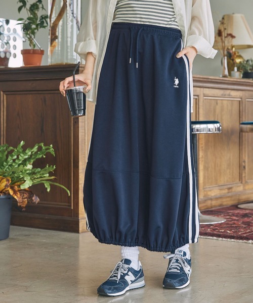 JP US POLO 橡筋腰長裙