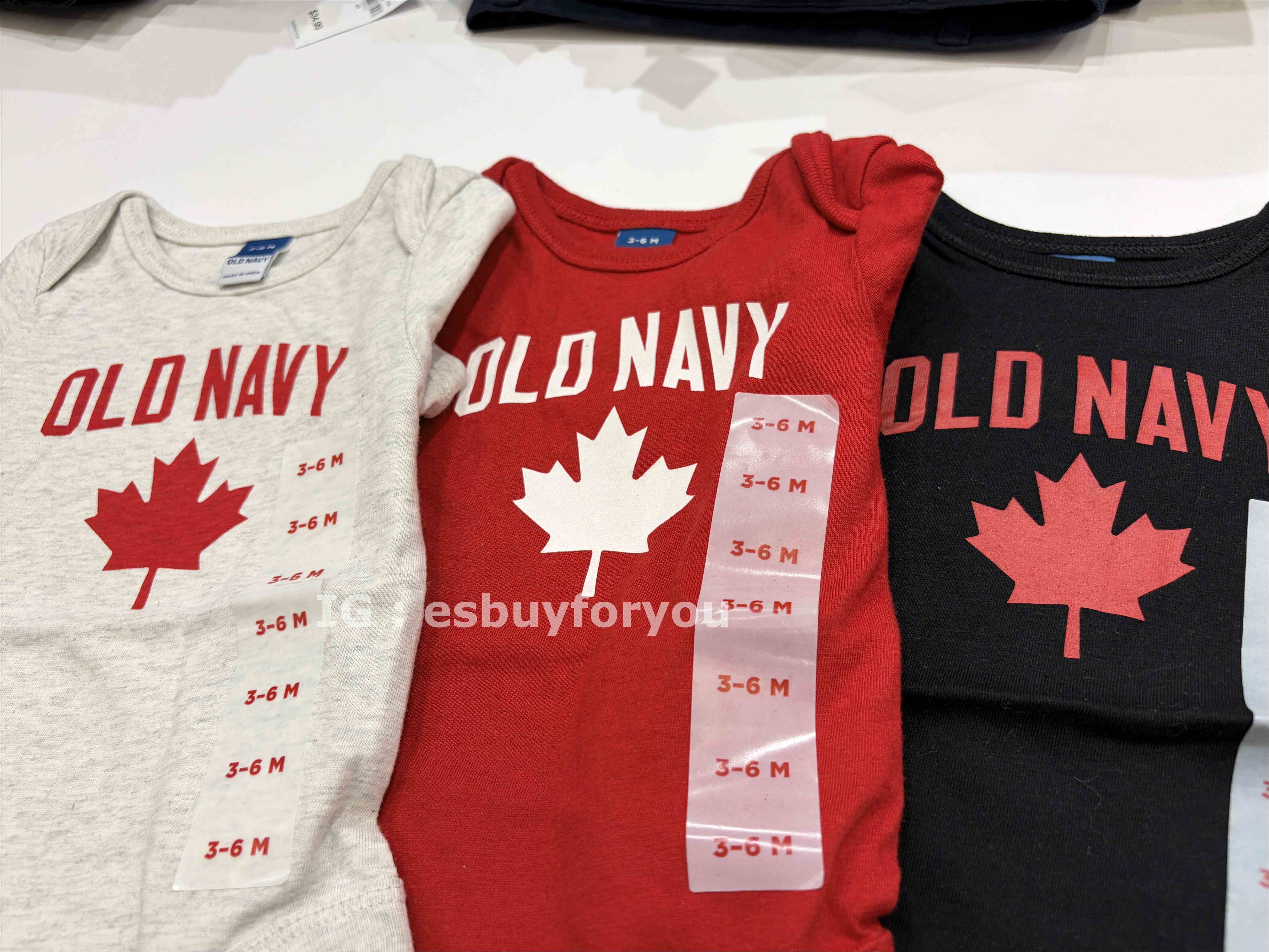 Old Navy BABY 加拿大限定款 楓葉圖案 包屁衣 (3色)