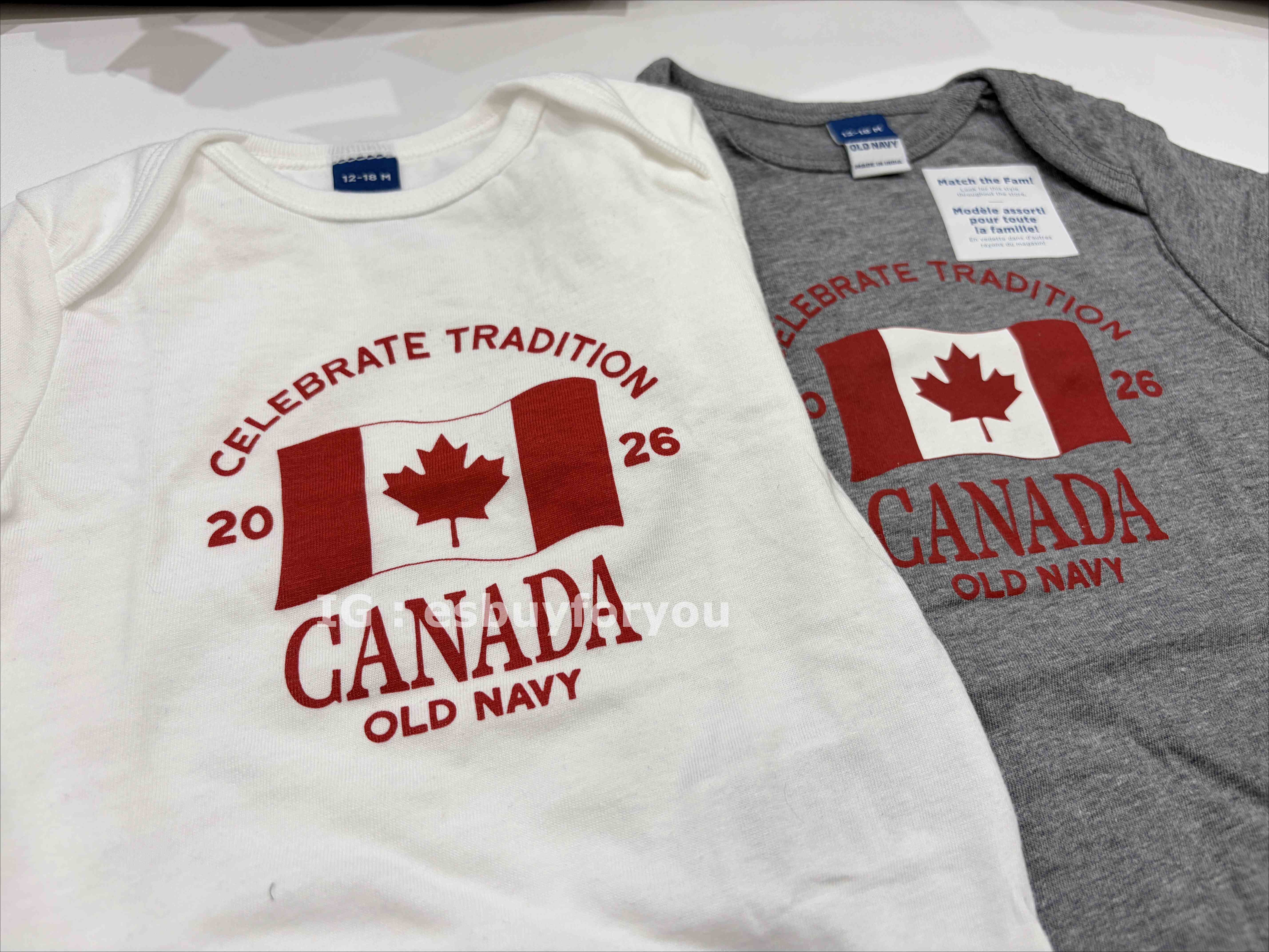 Old Navy BABY 加拿大限定款 2026楓葉 包屁衣 (2色)