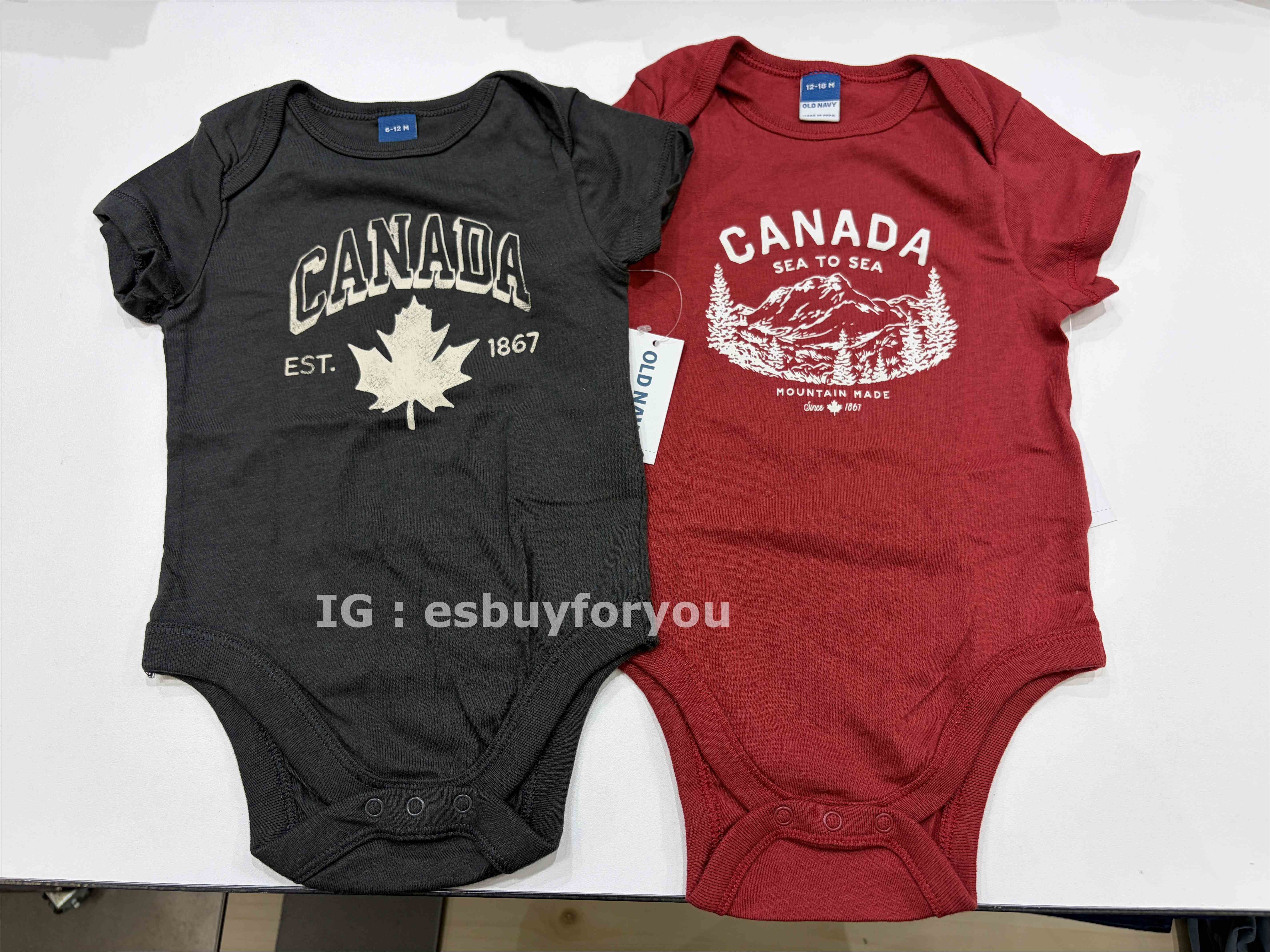 Old Navy BABY 加拿大限定款 圖案 包屁衣 (2色)