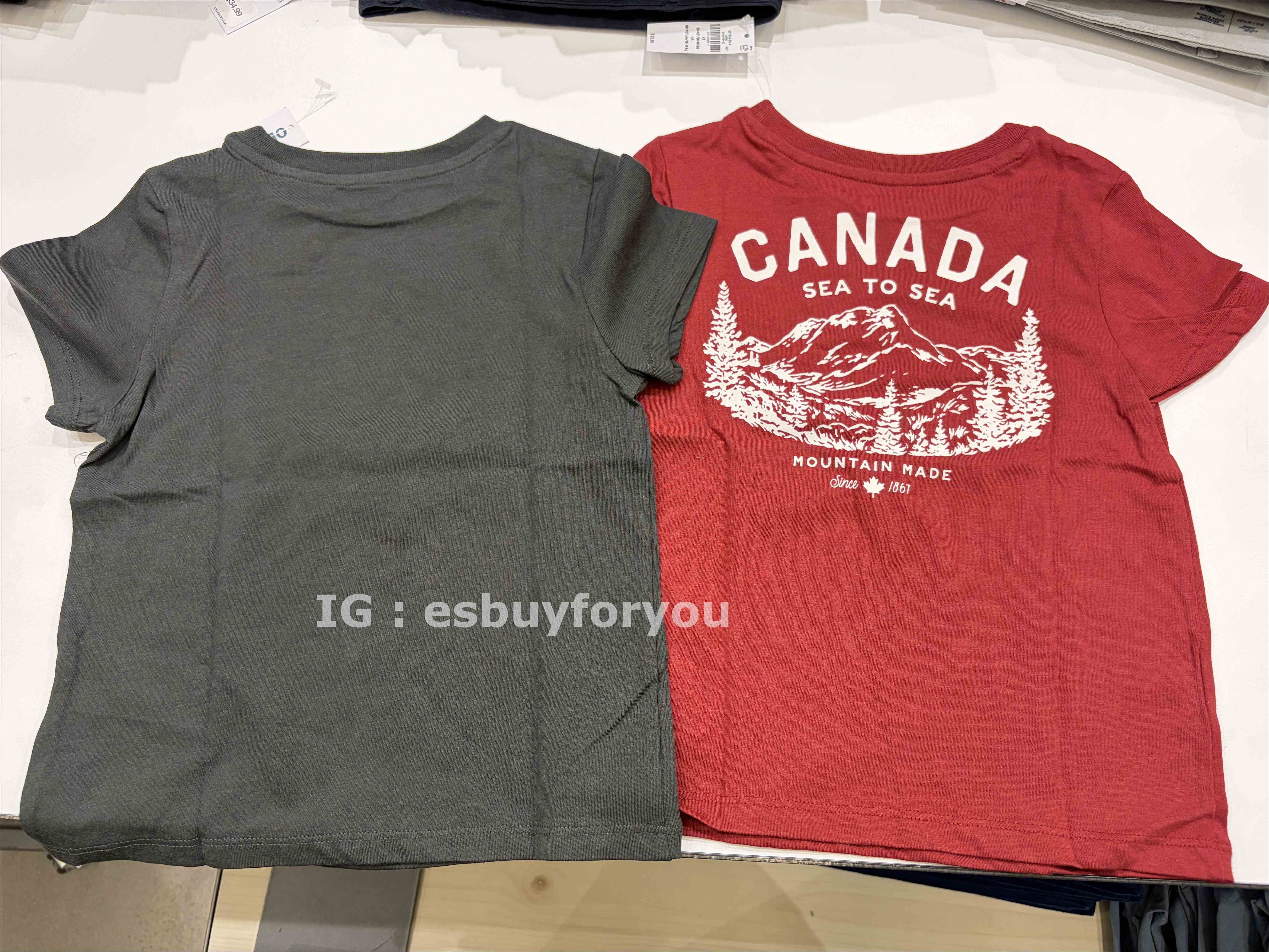 Old Navy 小童 加拿大限定款 圖案 短TEE (2色)