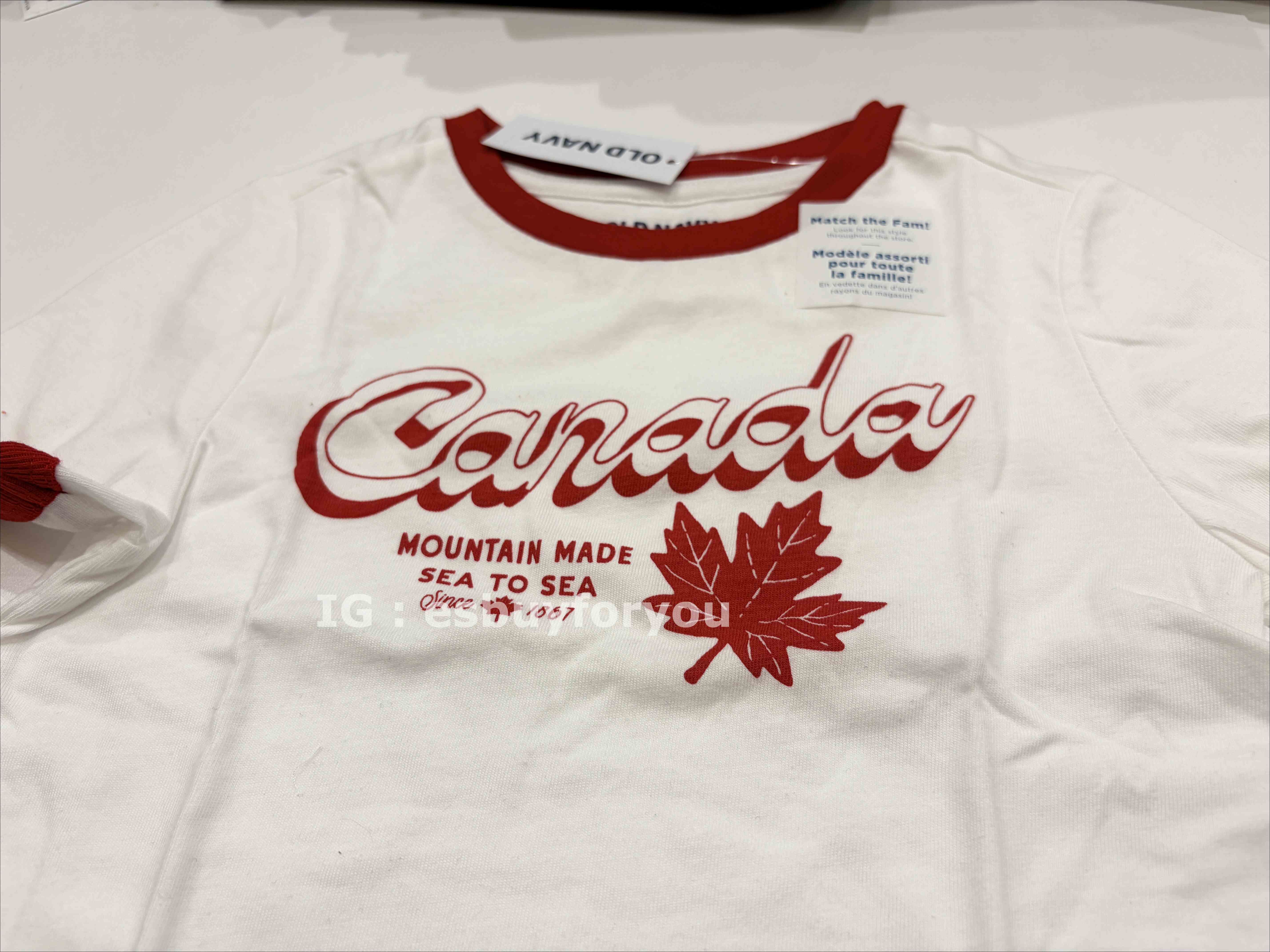 Old Navy 小童 加拿大限定款 圖案 短TEE