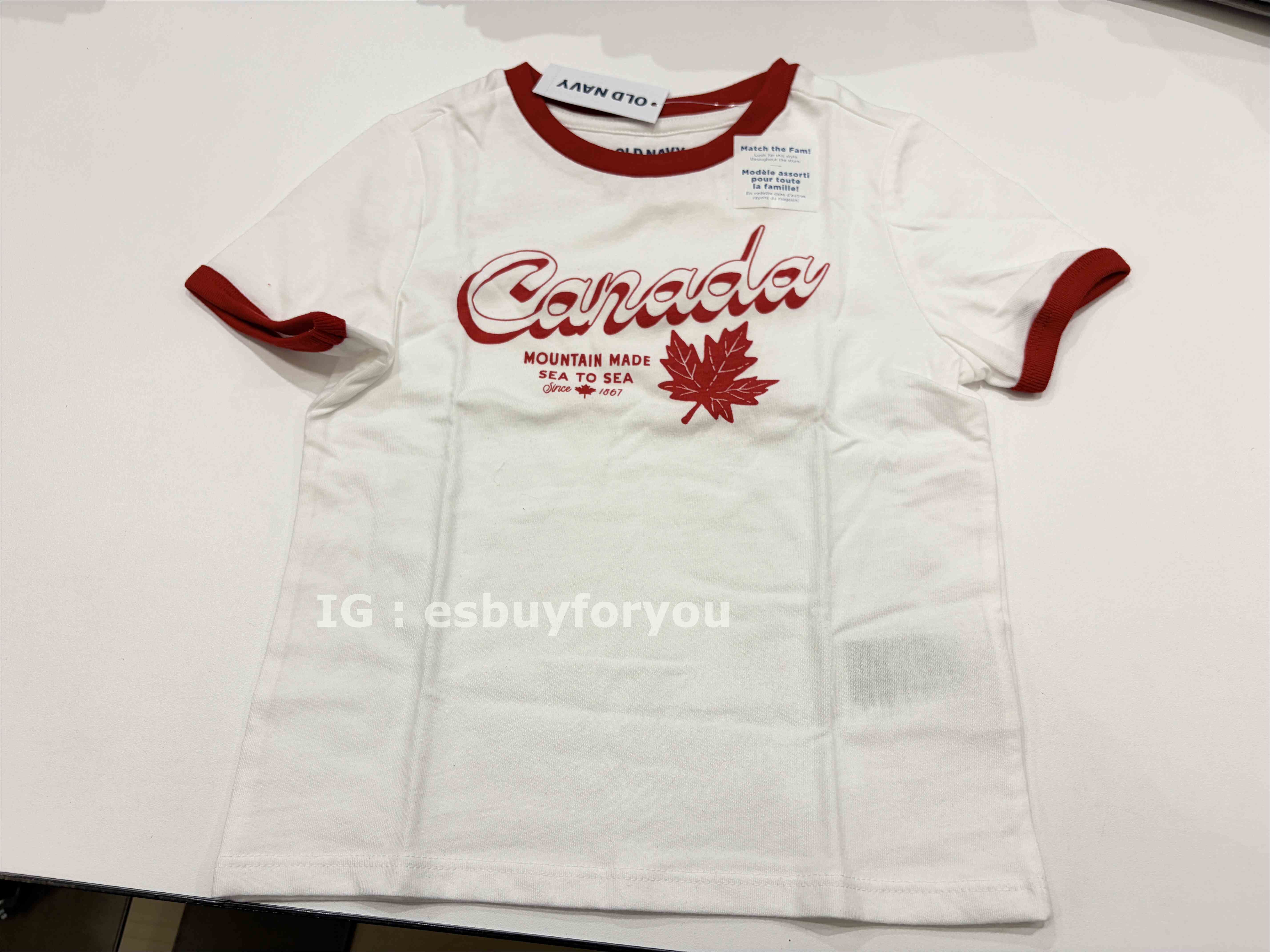 Old Navy 小童 加拿大限定款 圖案 短TEE