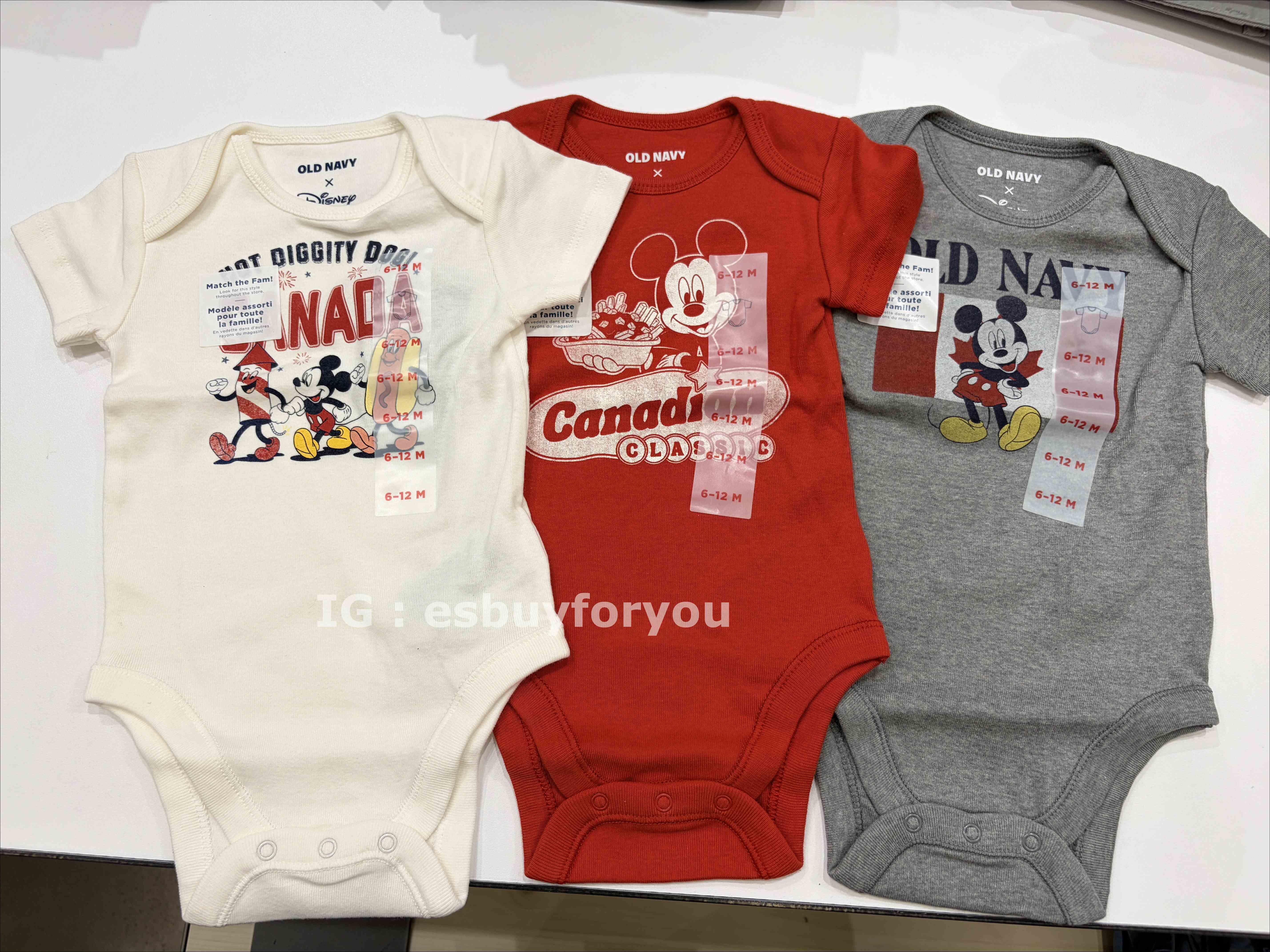 Old Navy BABY  迪士尼聯名 加拿大限定 包屁衣 (3色)