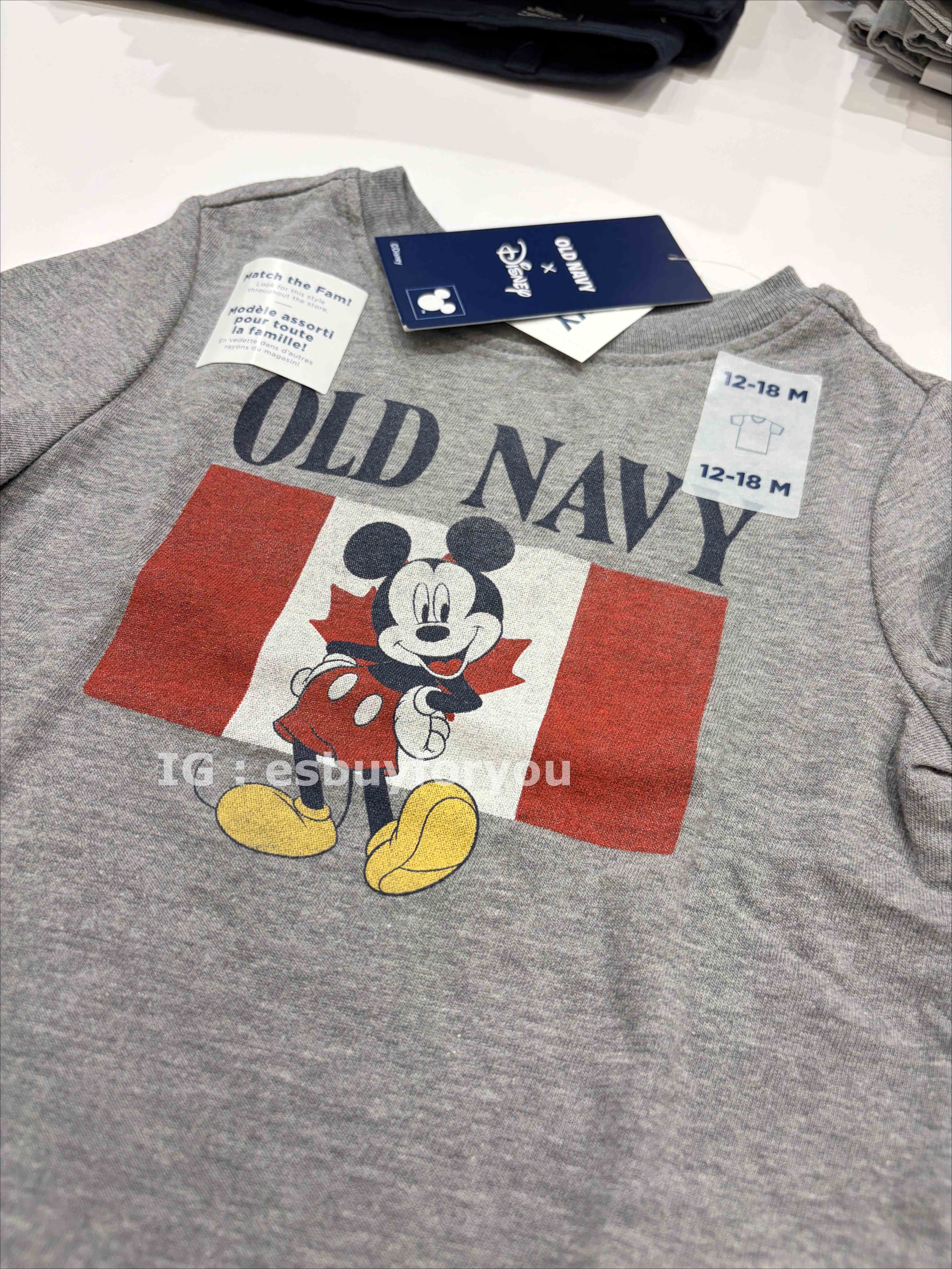 Old Navy 小童 迪士尼聯名 加拿大限定 短TEE