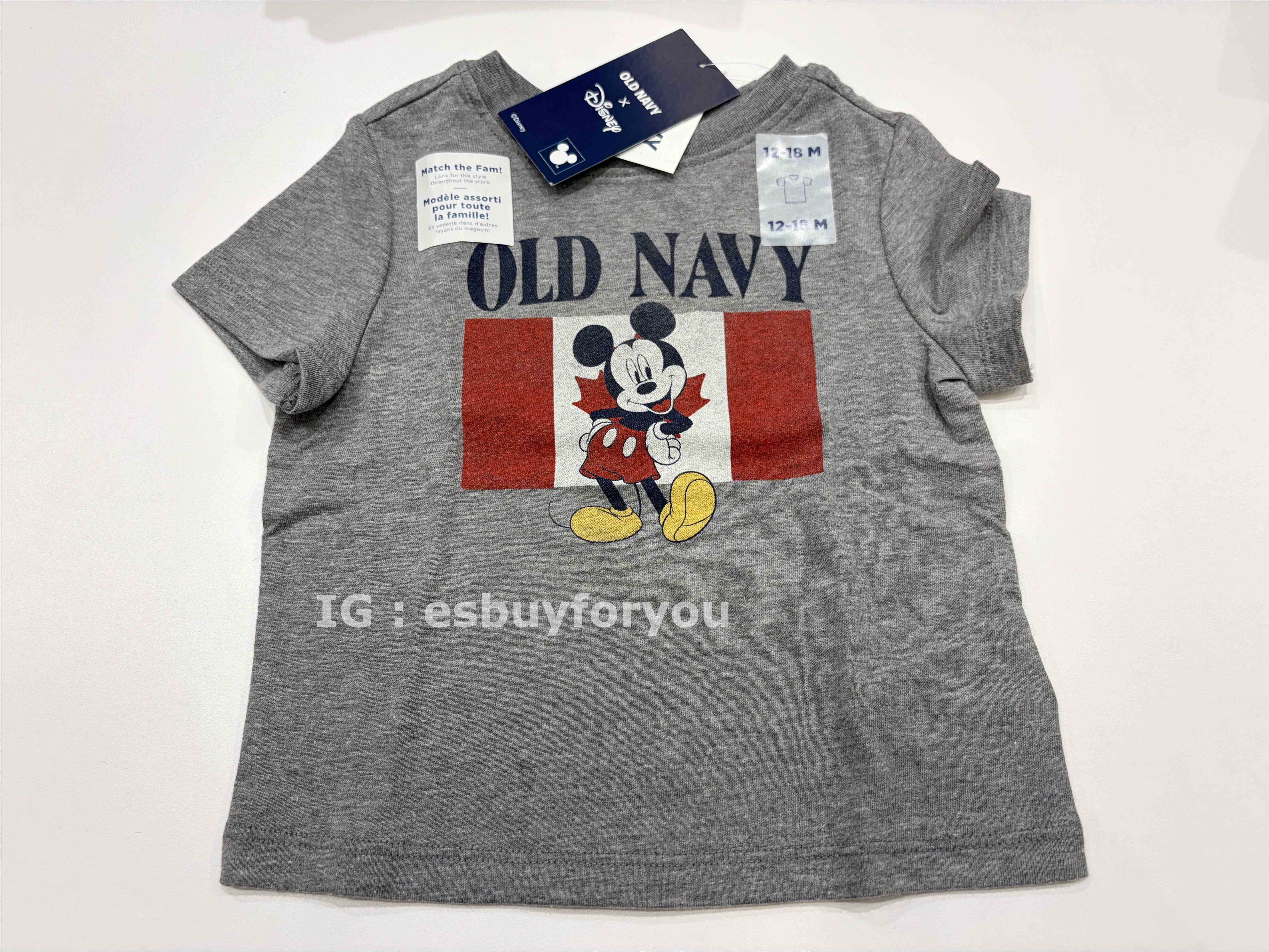 Old Navy 小童 迪士尼聯名 加拿大限定 短TEE