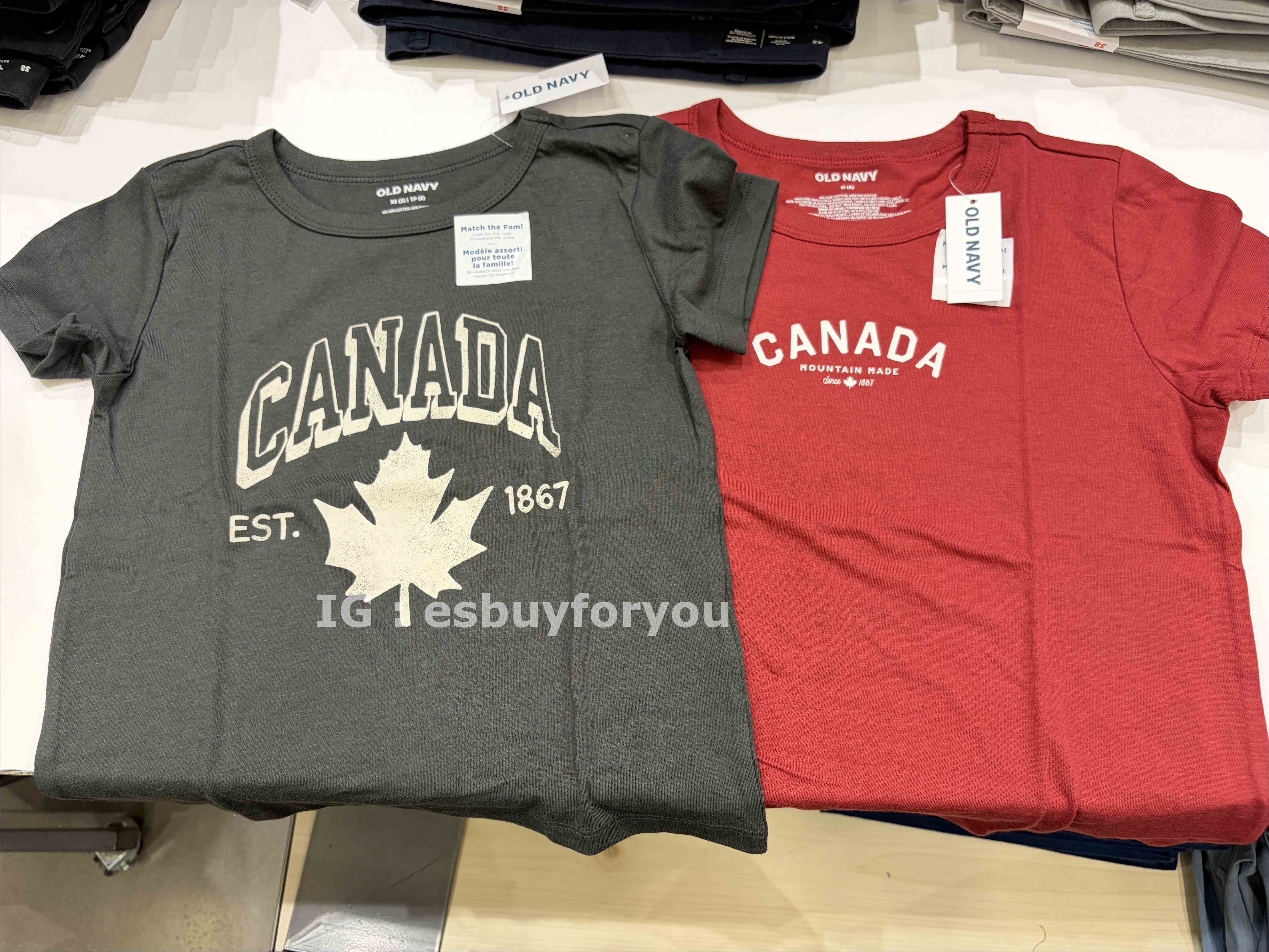 Old Navy 女大童 加拿大限定款 圖案 短TEE (2色)