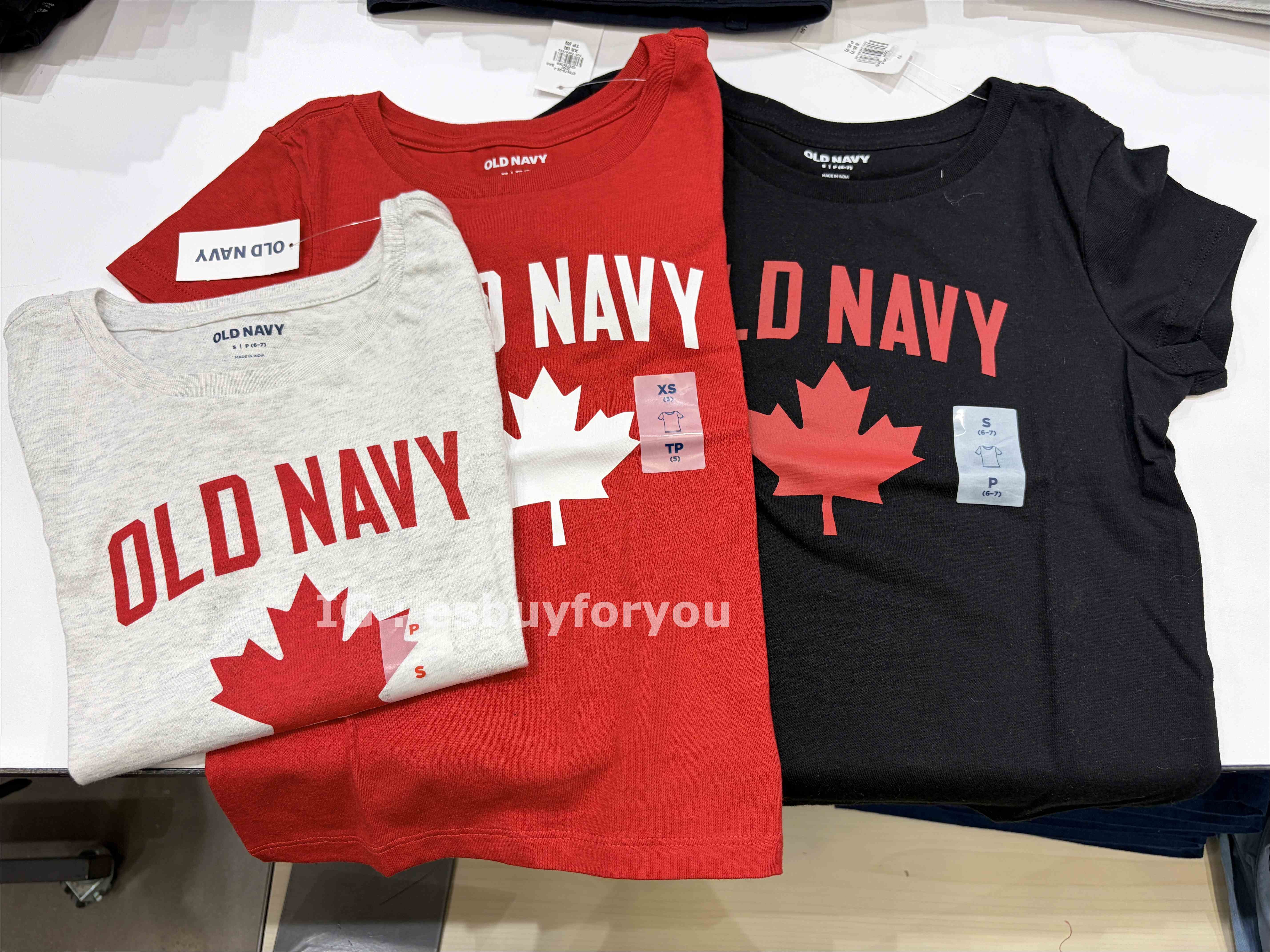 Old Navy 女大童 加拿大限定款 楓葉圖案 短TEE (3色)
