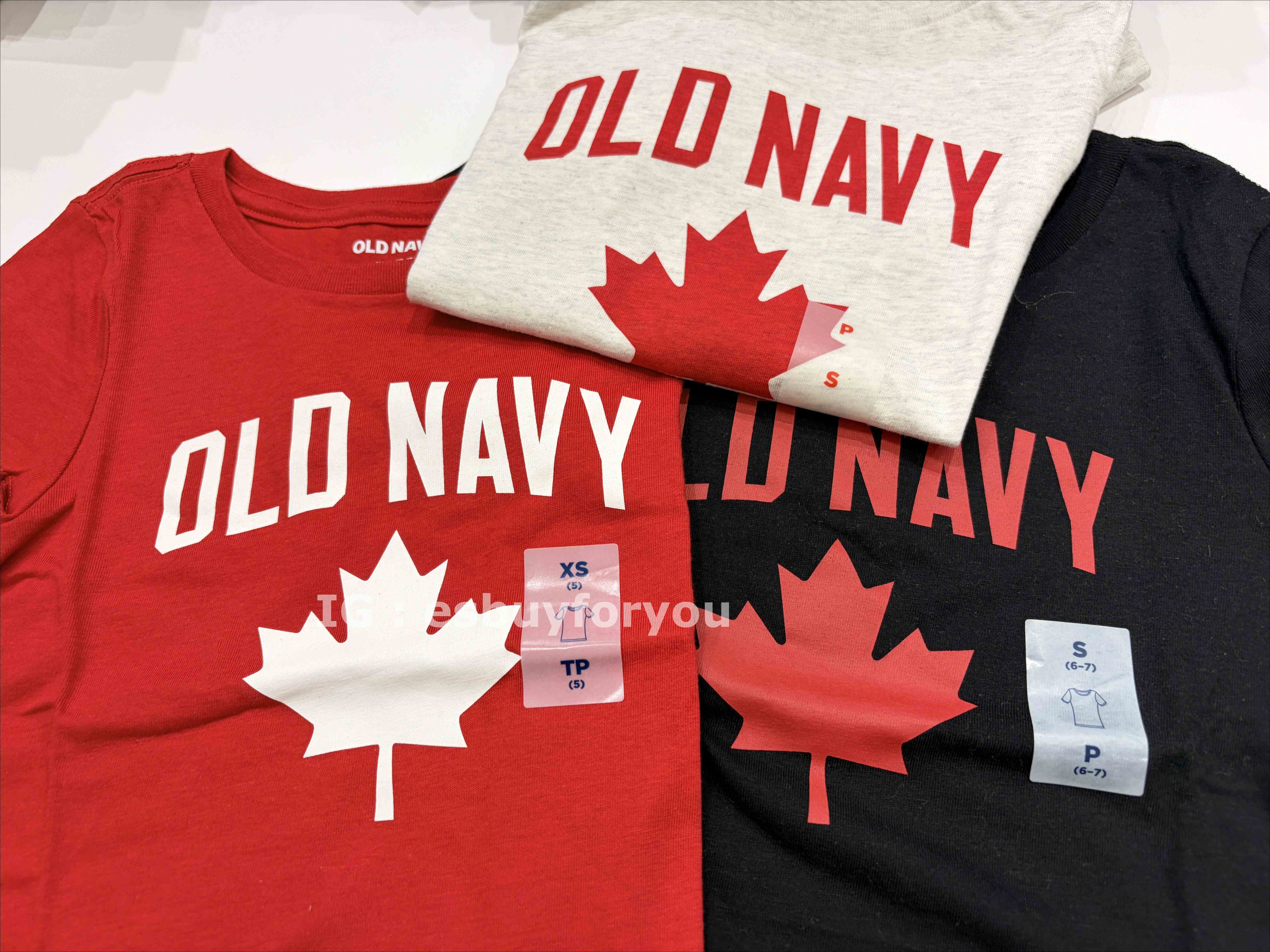 Old Navy 女大童 加拿大限定款 楓葉圖案 短TEE (3色)