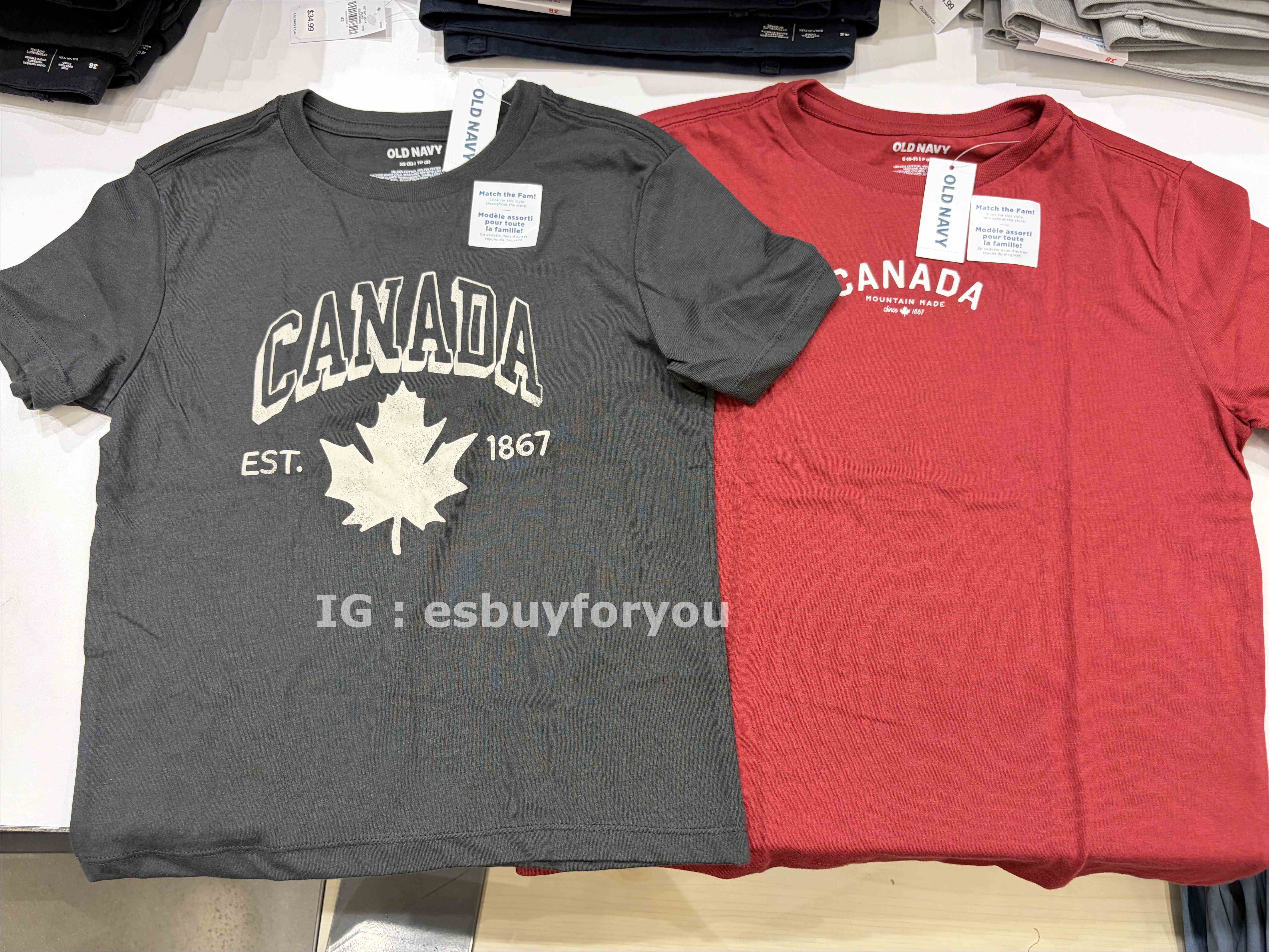 Old Navy 男大童 加拿大限定款 圖案 短TEE (2色)