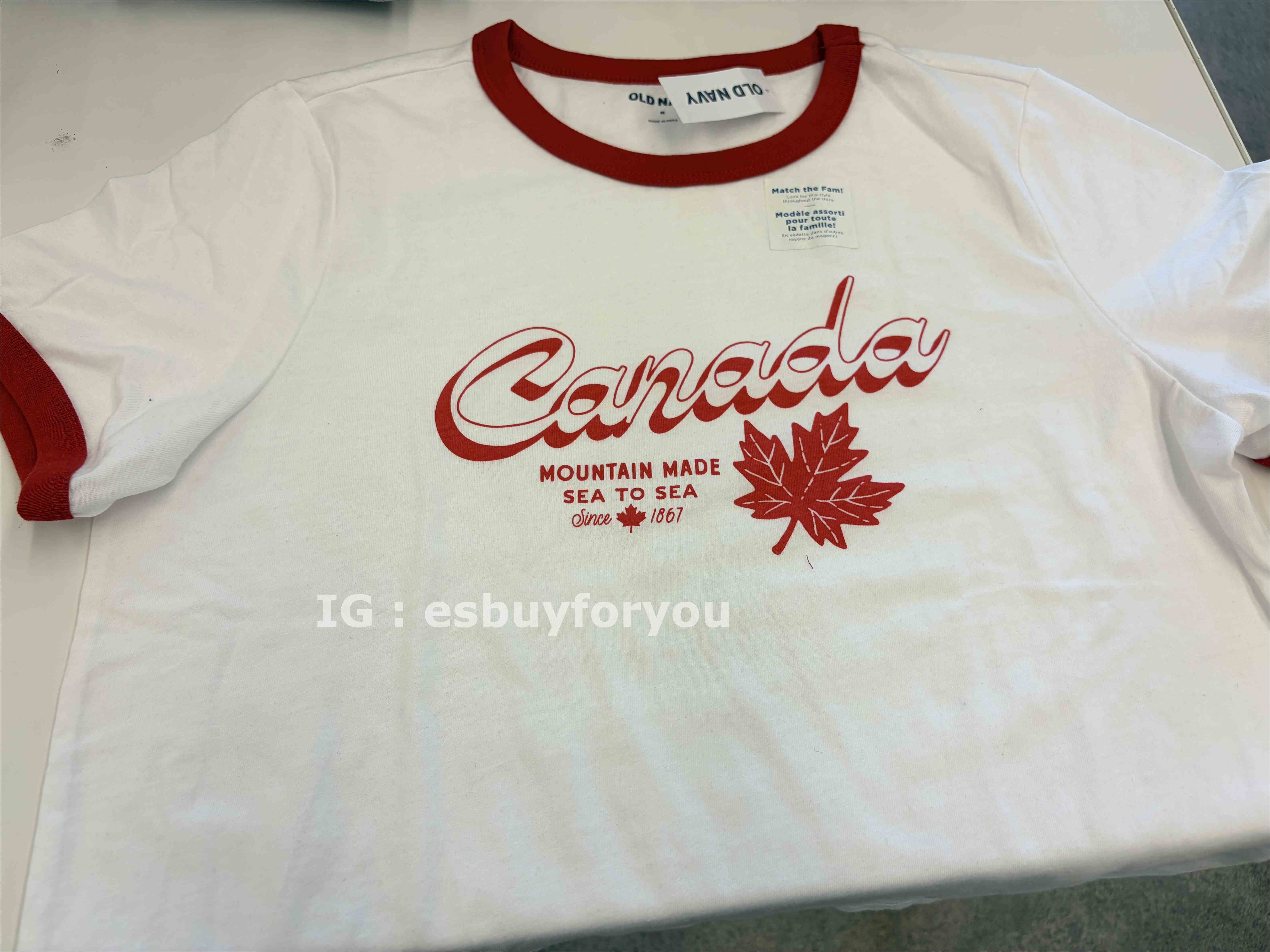 Old Navy 女大童 加拿大限定款 圖案 短TEE