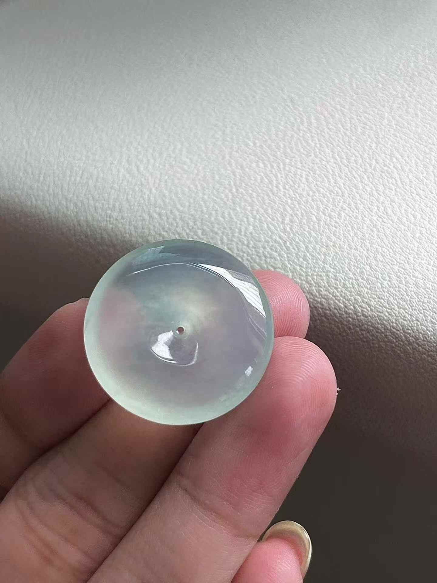 翡翠平安扣 (24mm直徑),天然翡翠A玉, 緬甸玉, Jade, Jadeite
