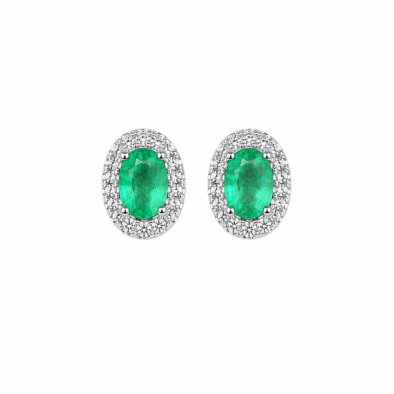 Emerald Miracle | Emerald Oval Stud Earrings