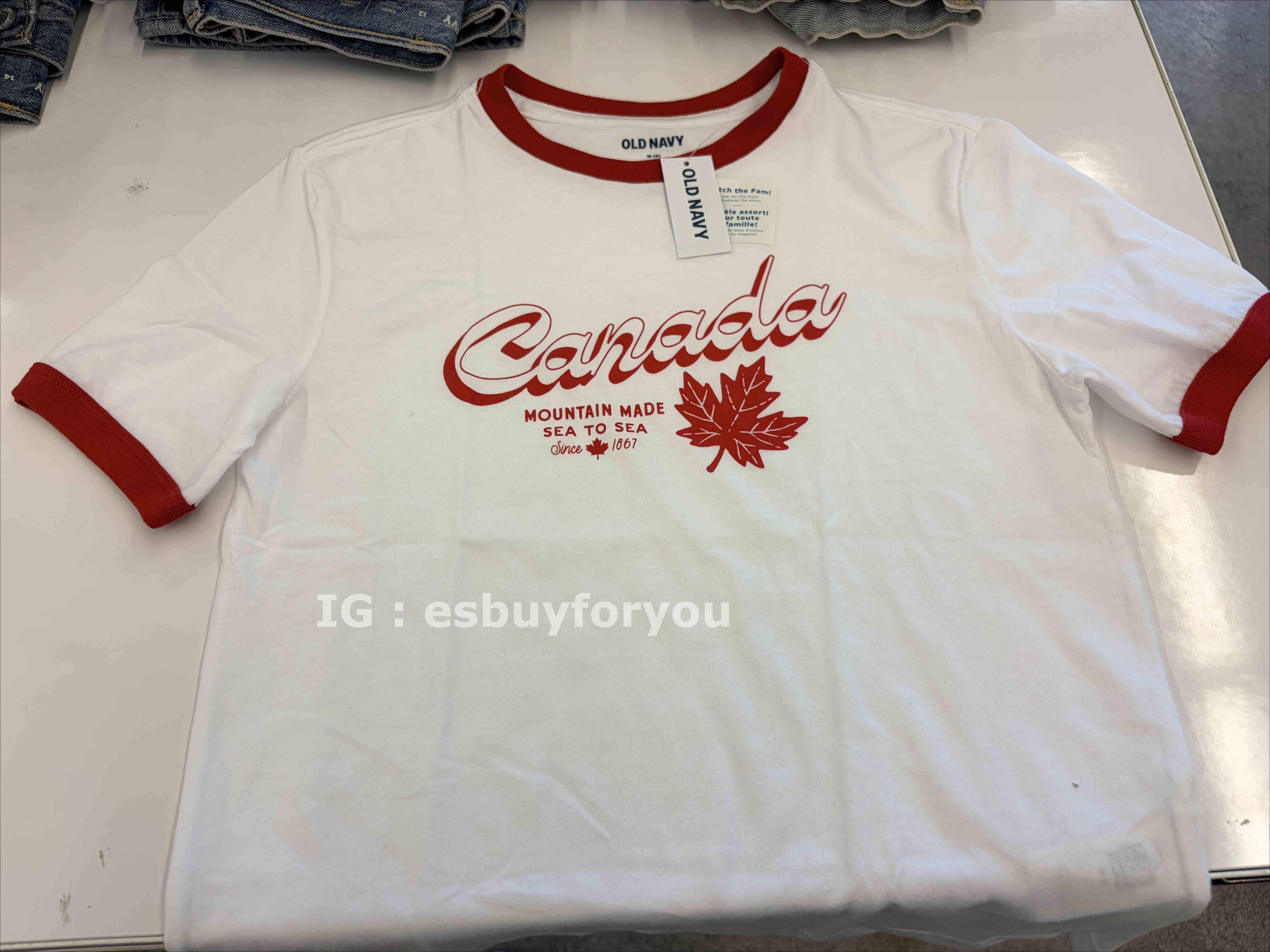Old Navy 女大人 加拿大限定款 圖案 短TEE