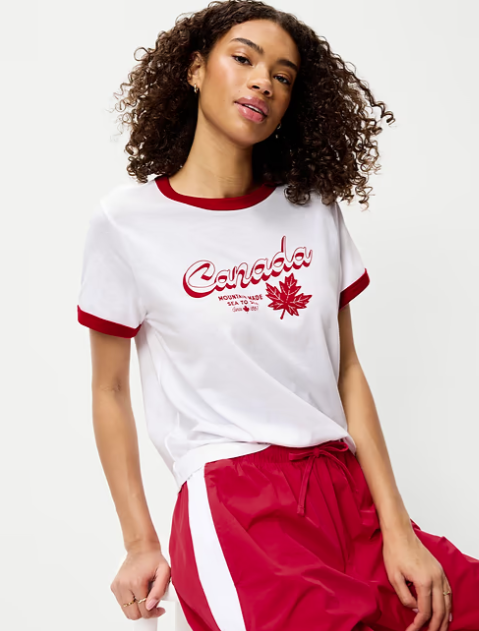 Old Navy 女大人 加拿大限定款 圖案 短TEE