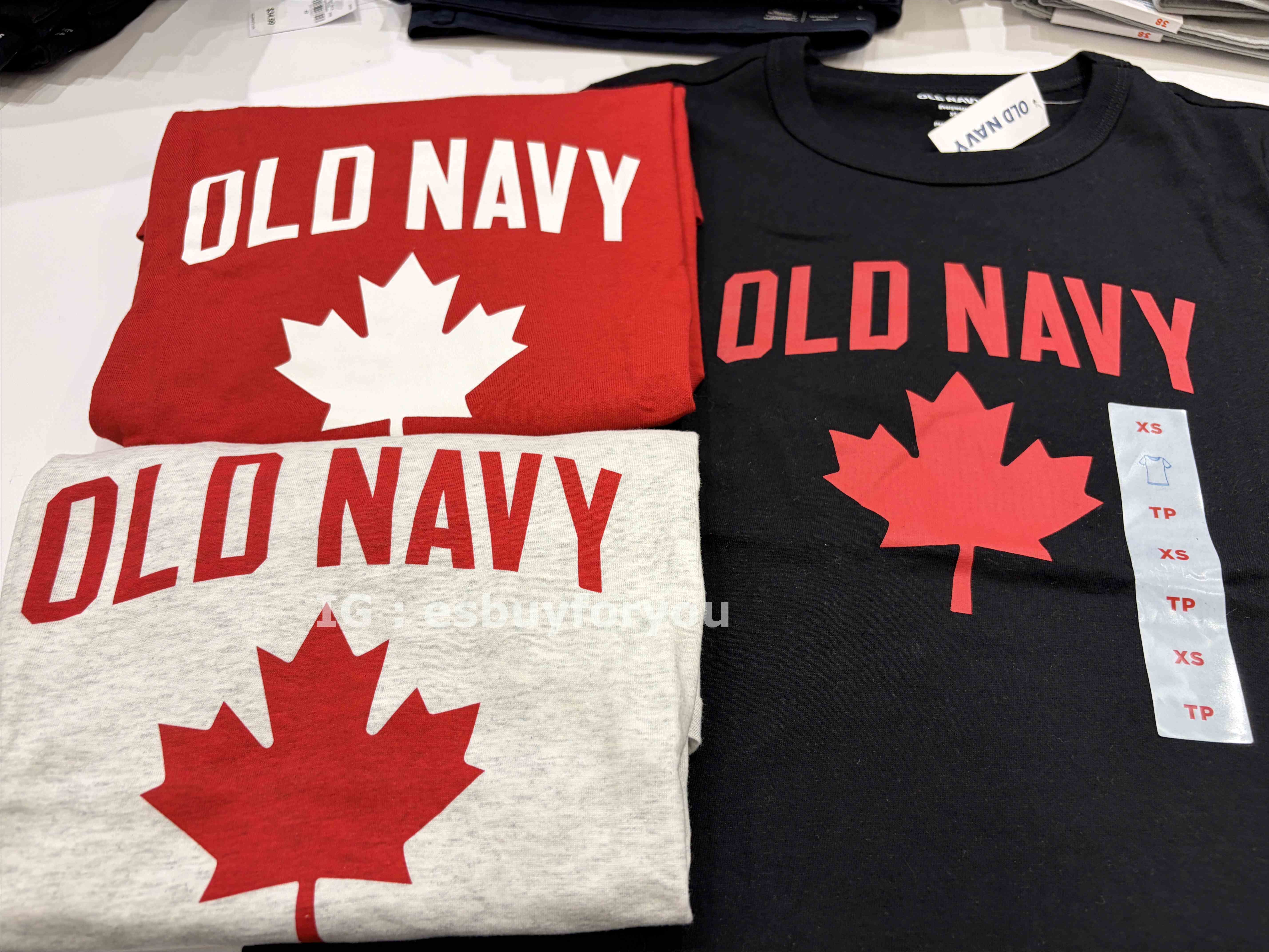Old Navy 女大人 加拿大限定款 楓葉圖案 短TEE (3色)