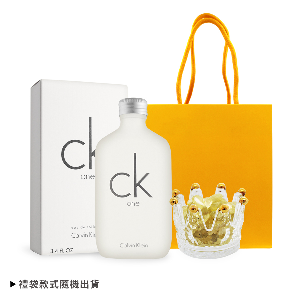 Calvin Klein CK ONE 中性淡香水  擴香組(100ml 國際航空版+招財水晶擴香石+禮袋)
