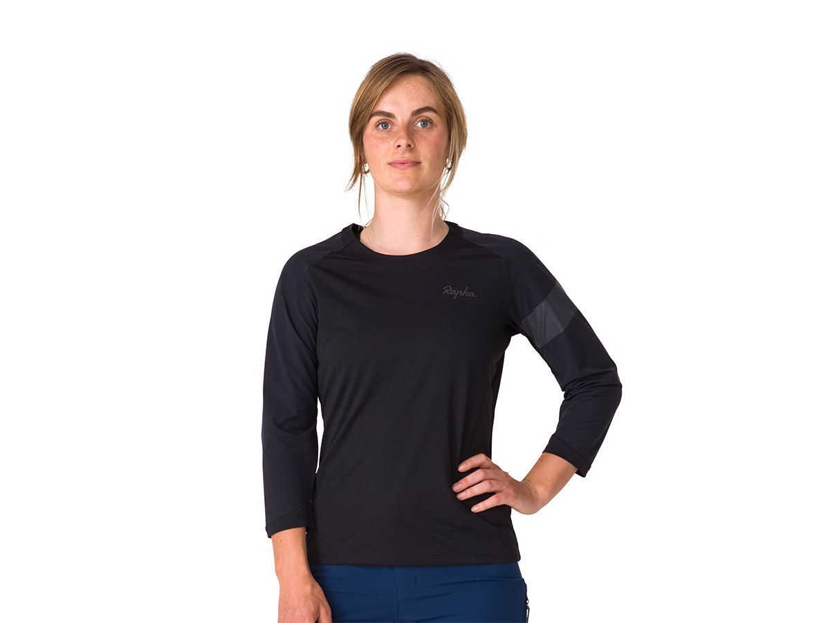 Rapha 女款 3/4袖長 MTB 車衣 黑色