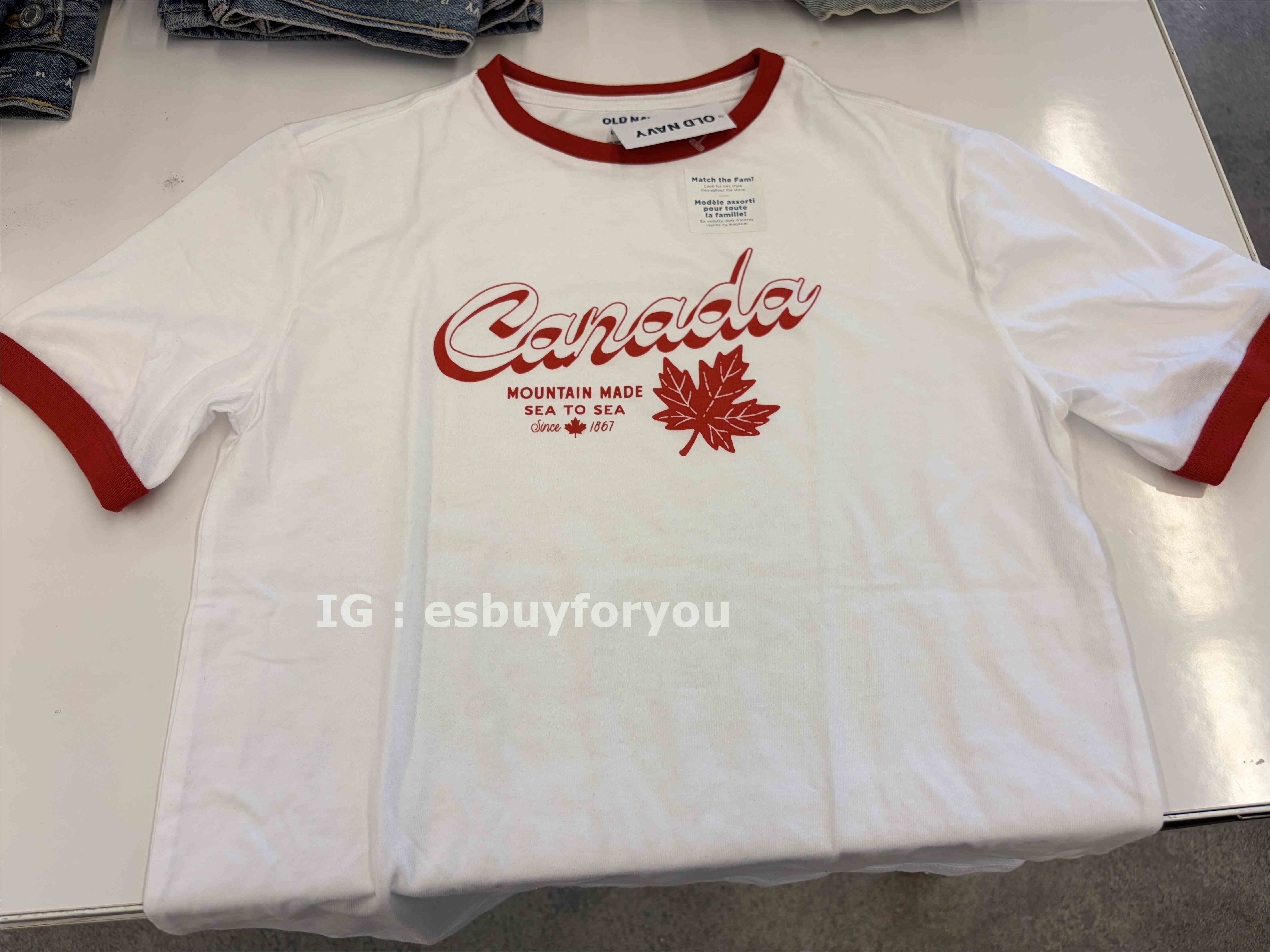 Old Navy 男大人 加拿大限定款 圖案 短TEE