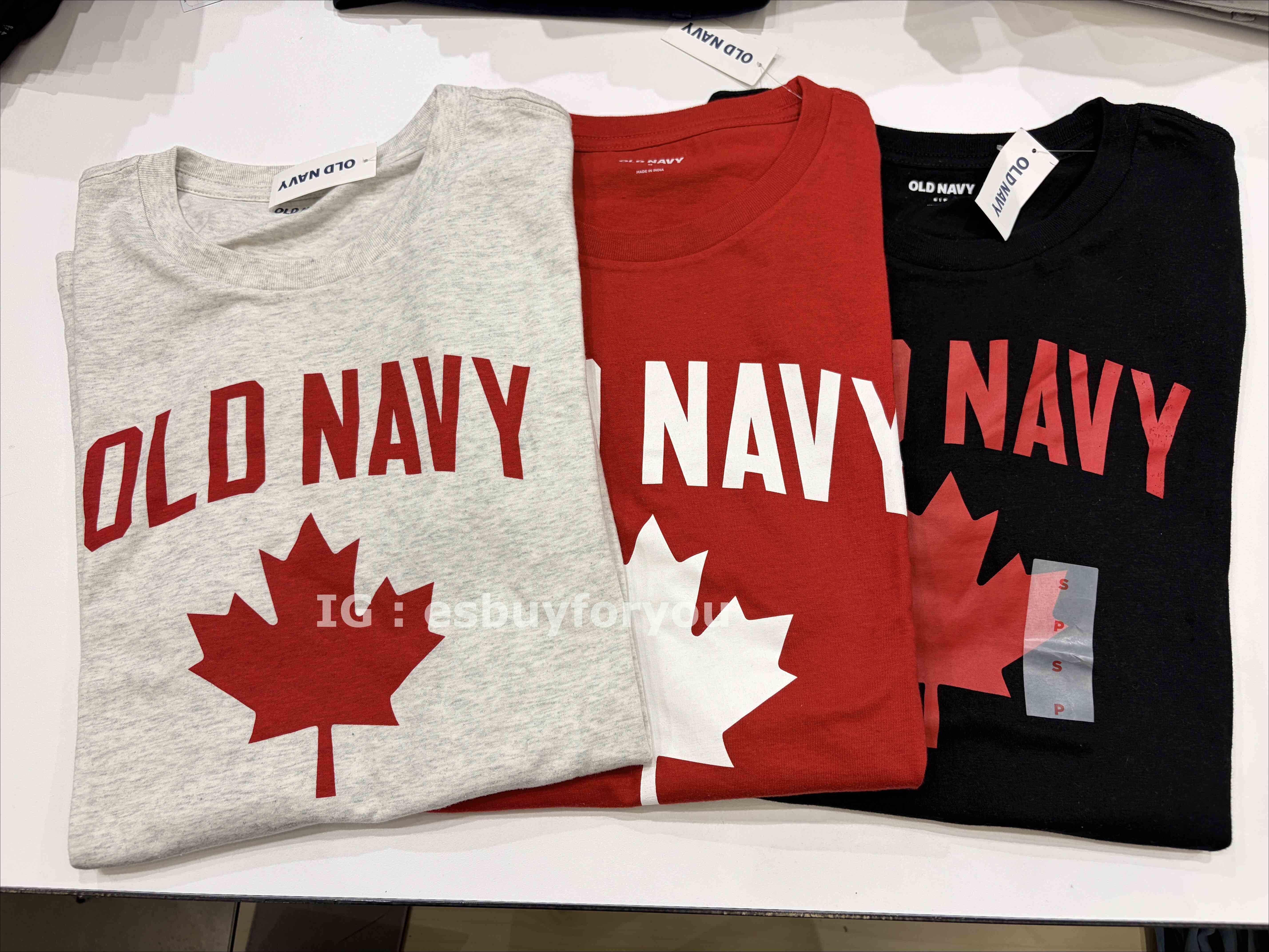 Old Navy 男大人 加拿大限定款 楓葉圖案 短TEE (3色)