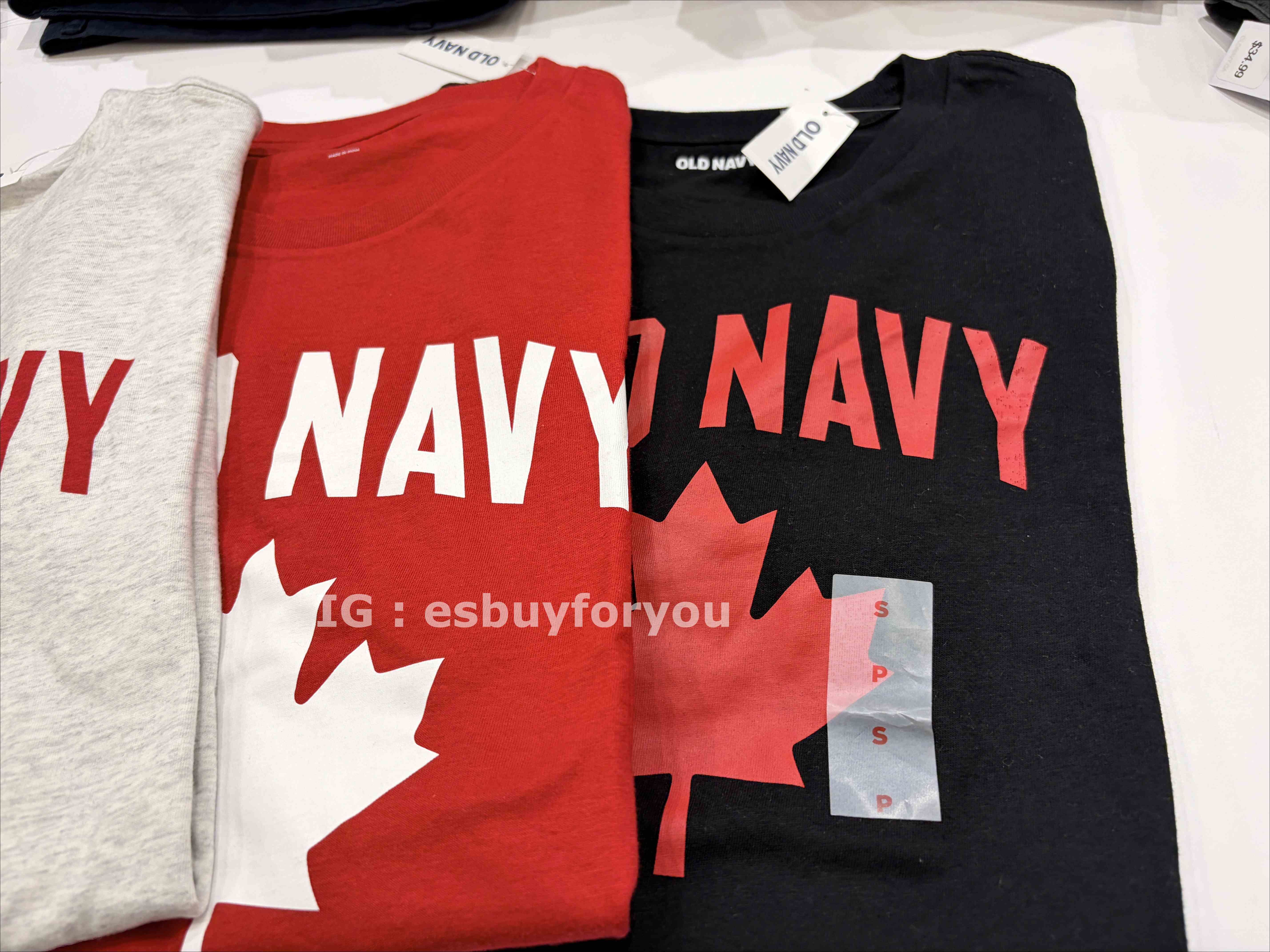 Old Navy 男大人 加拿大限定款 楓葉圖案 短TEE (3色)