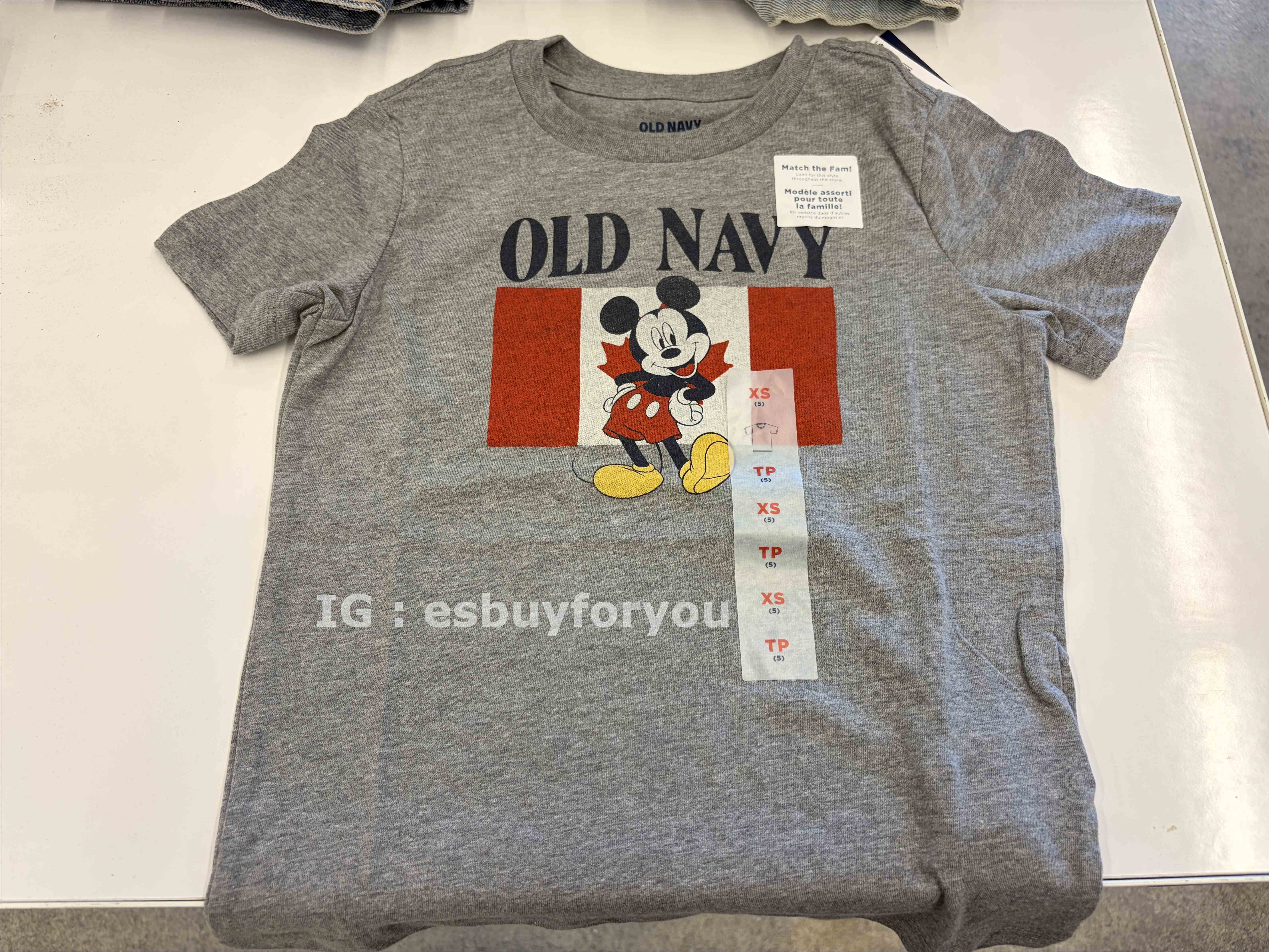 Old Navy 大童 迪士尼聯名款 加拿大限定 短TEE