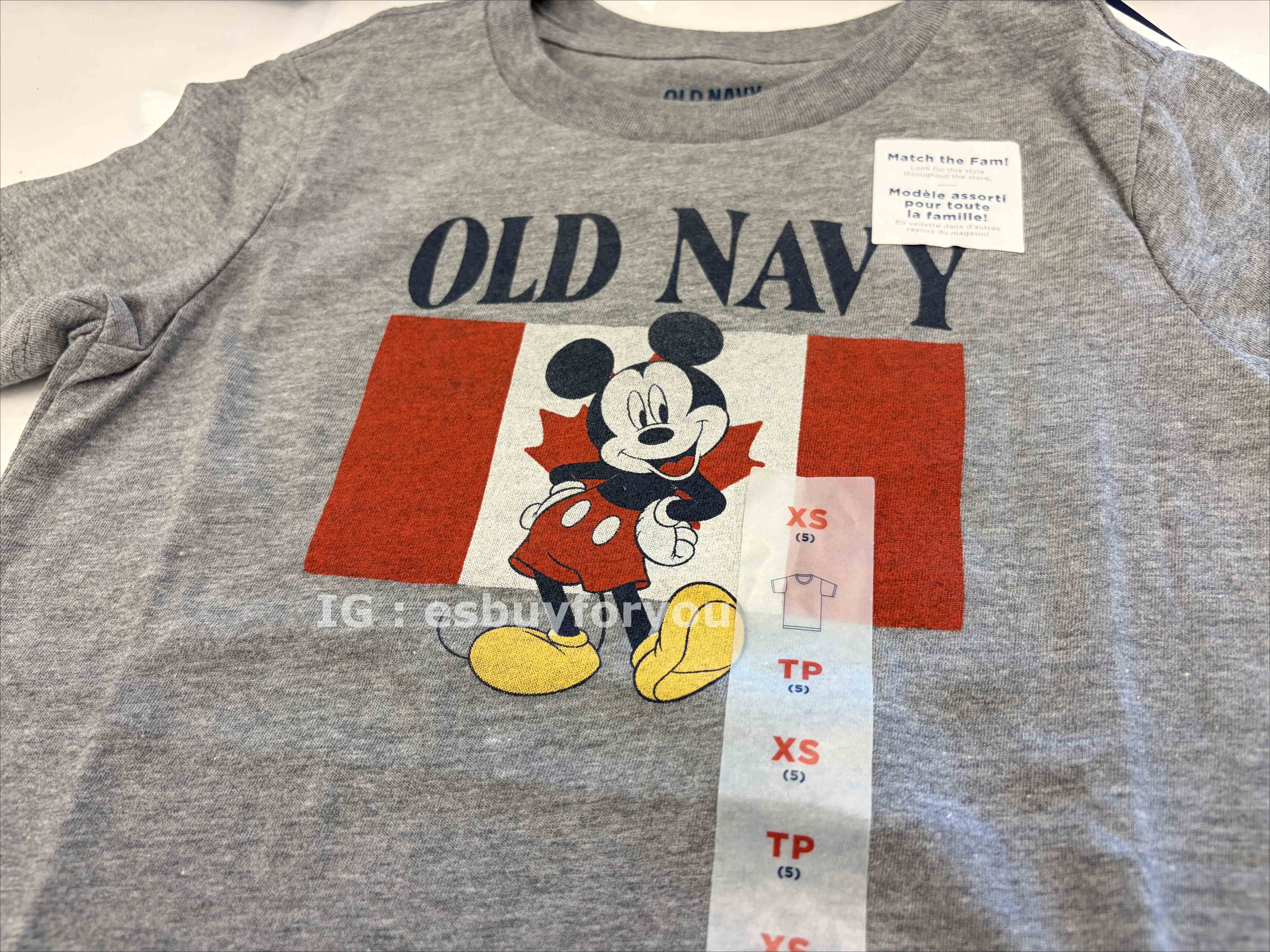 Old Navy 大童 迪士尼聯名款 加拿大限定 短TEE
