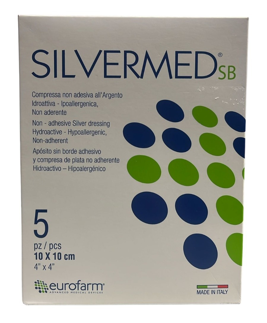 SILVERMED®SB 10x10厘米 非黏性水活性銀微粉敷料貼 - 1片 (無菌)