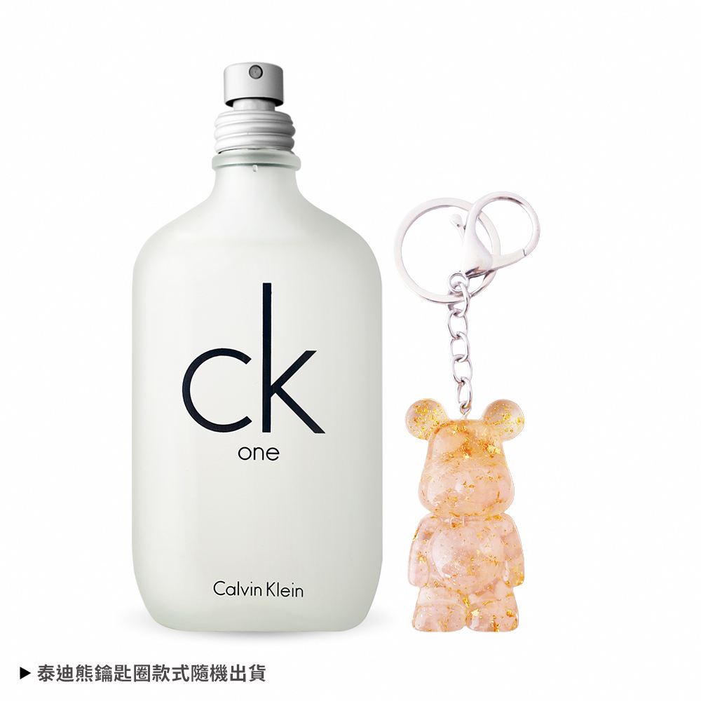 Calvin Klein CK ONE 中性淡香水 幸運能量掛飾組(100ml TESTER公司貨+水晶泰迪熊鑰匙圈)