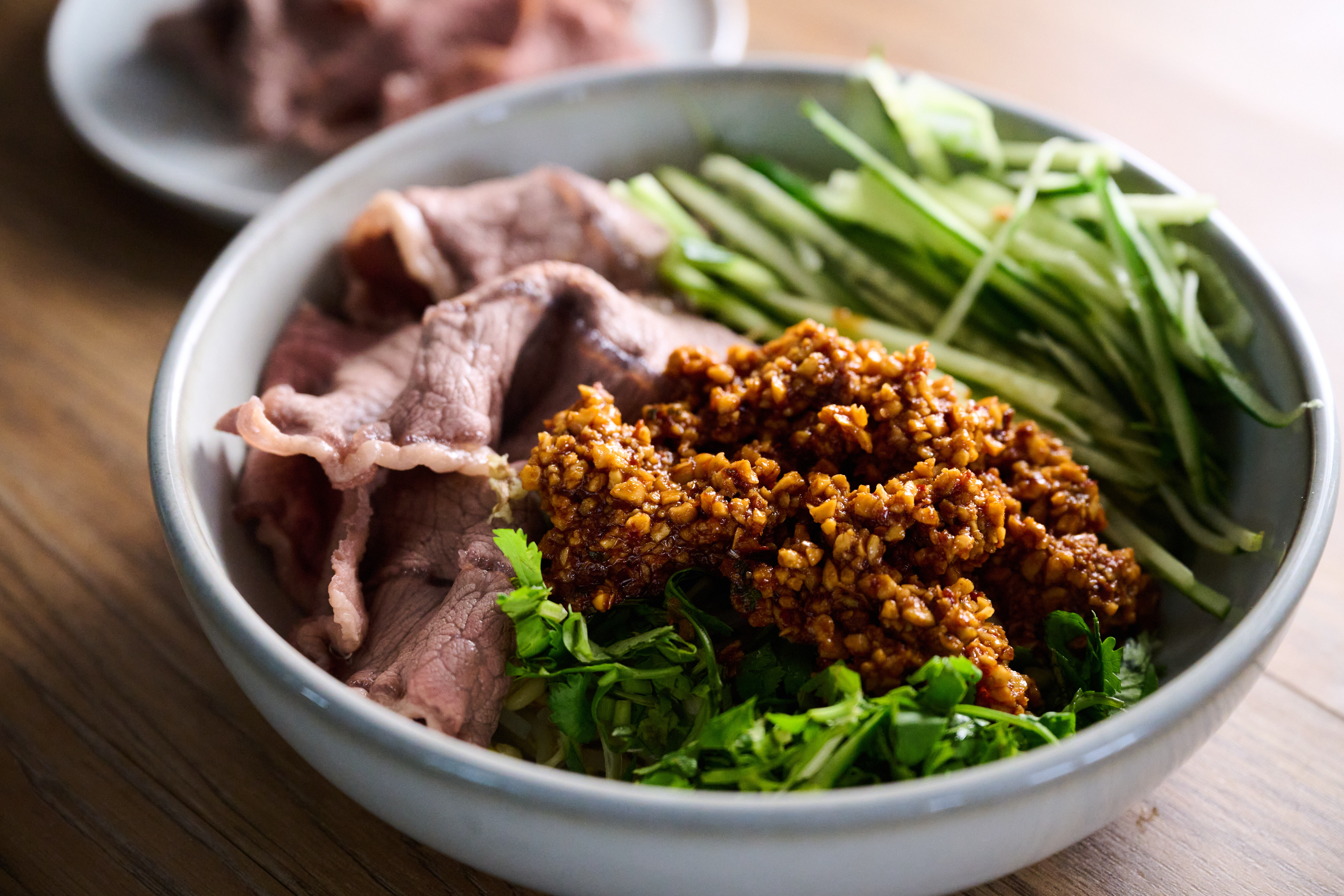 拌合牛肉與蔬菜