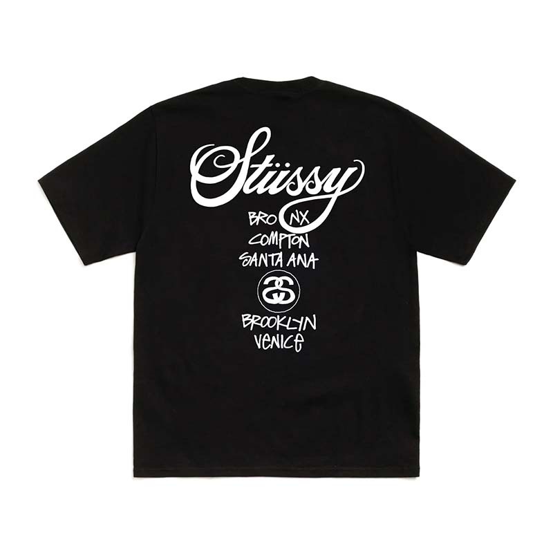 Stussy World Tour Tee 世界巡迴 短袖 黑色 3903962-BK [台灣現貨]